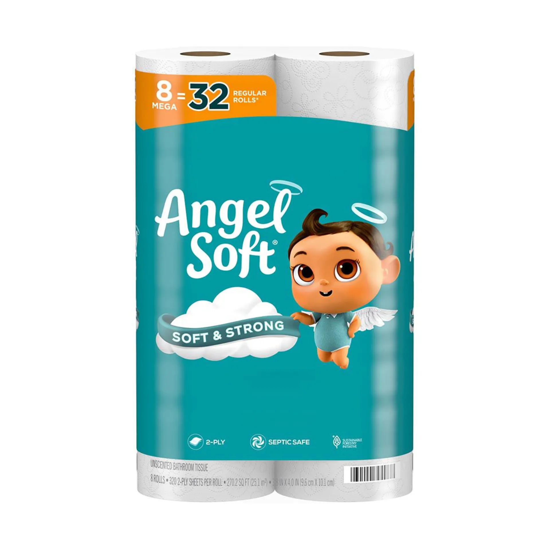 Angel Soft® Toilet Paper, 8 Mega Rolls