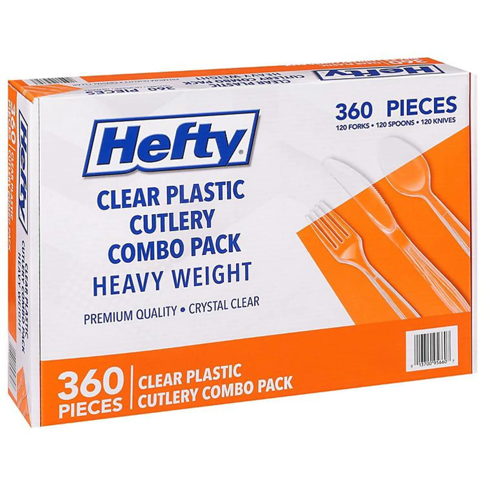 Hefty Clear Plastic Cutlery Combo Pack (360 ct.)