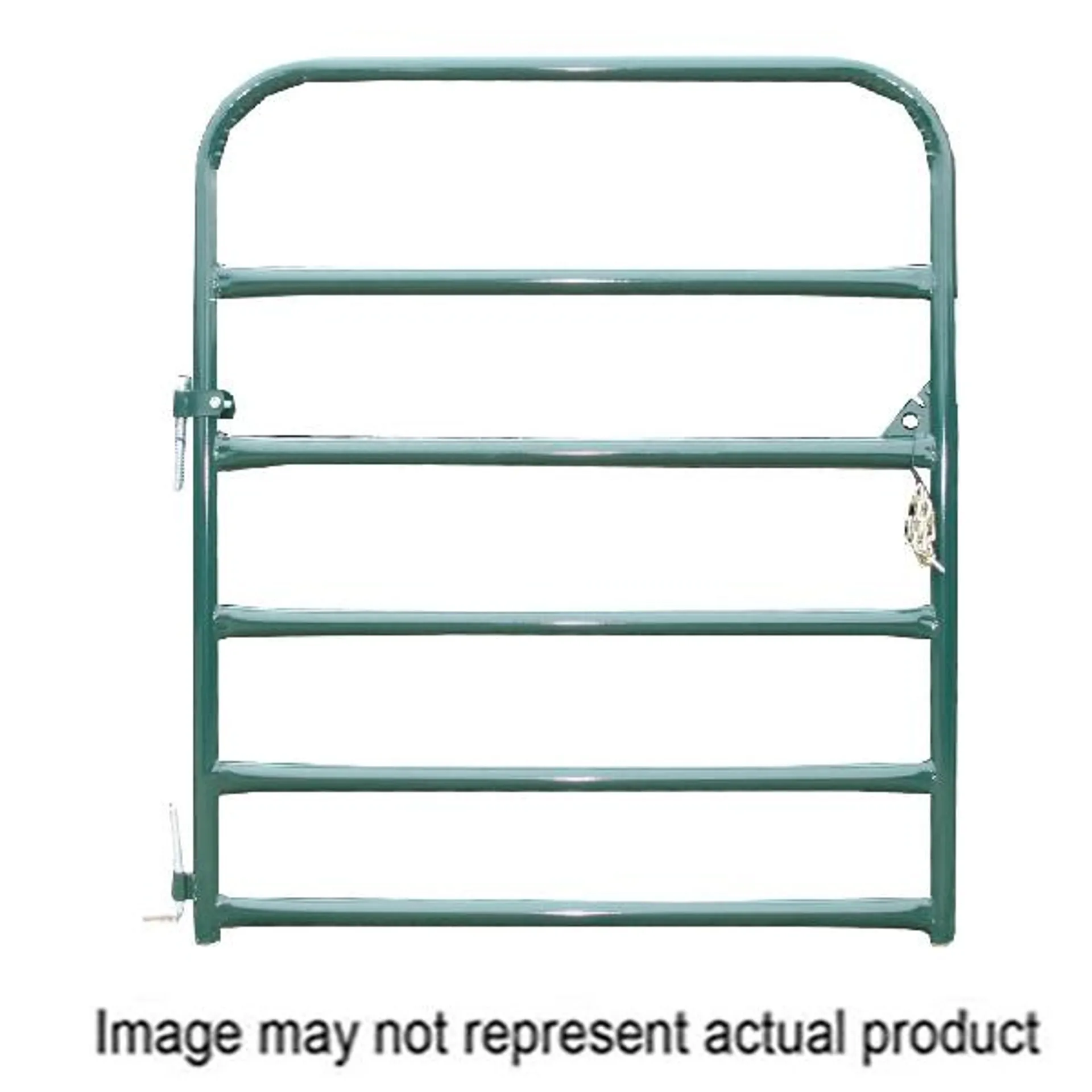 RG06GN Economy Gate, 6 ft W Gate, 50-1/2 in H Gate, 20 ga Frame Tube/Channel, 22 ga Rails, Green