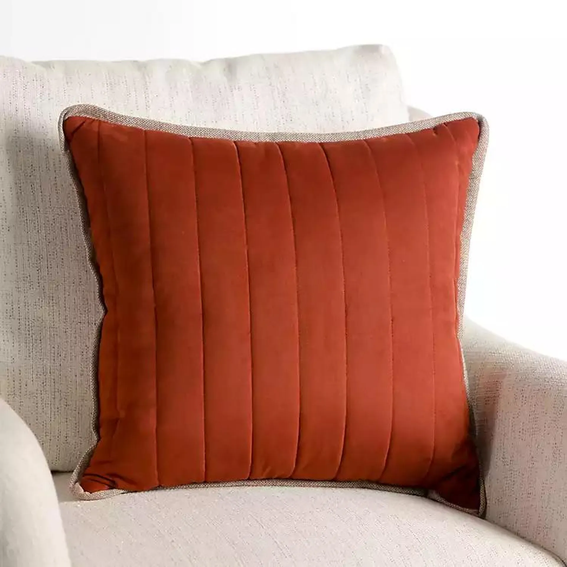 Rust Faux Suede Pillow