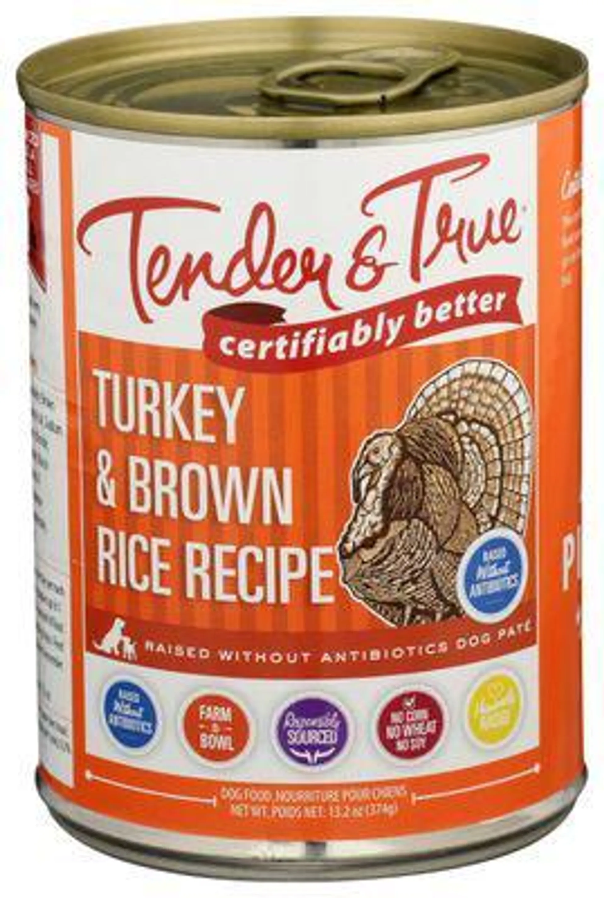 Tender & True Dog Food Turkey And Brown Rice