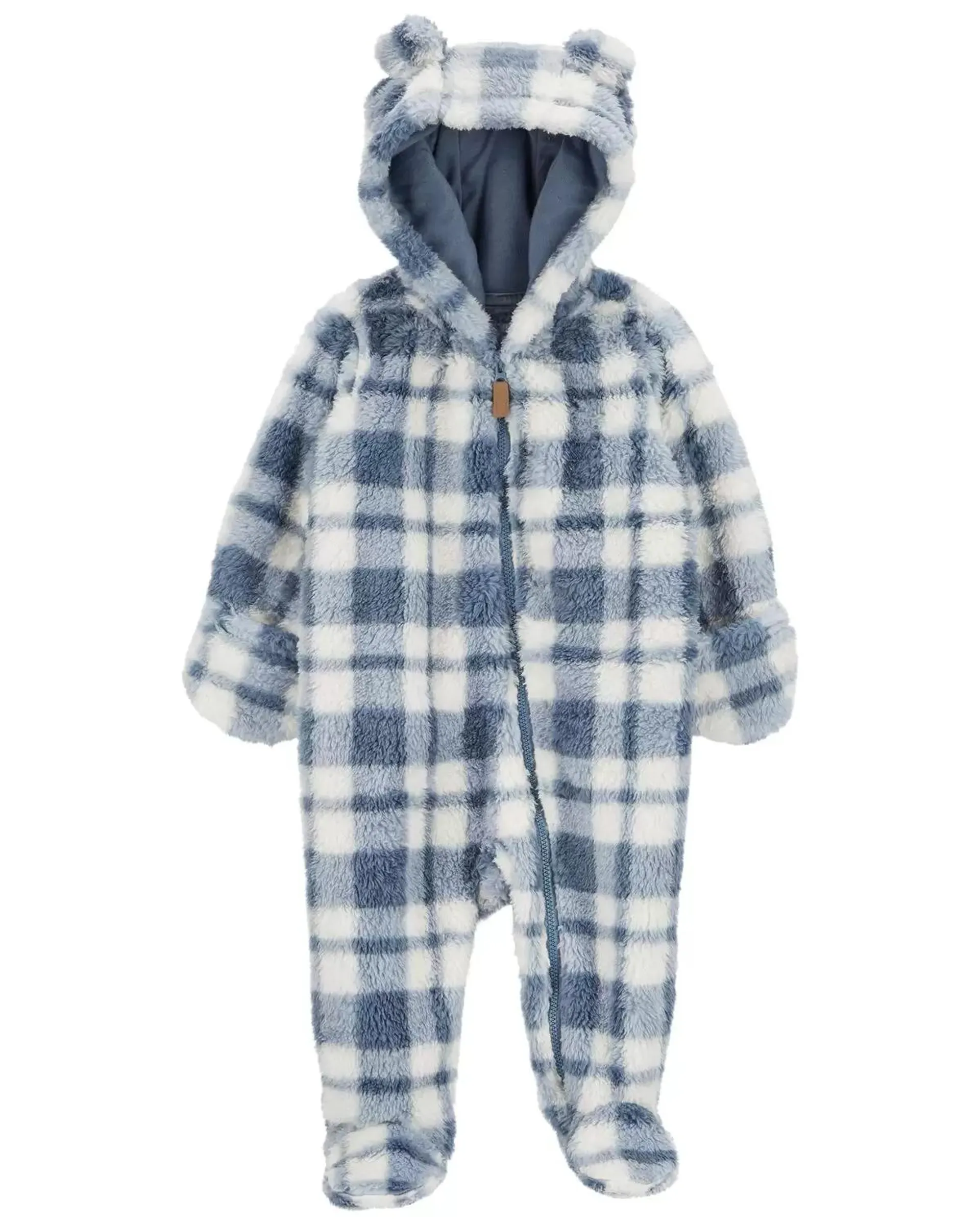 Baby Plaid Sherpa Jumpsuit