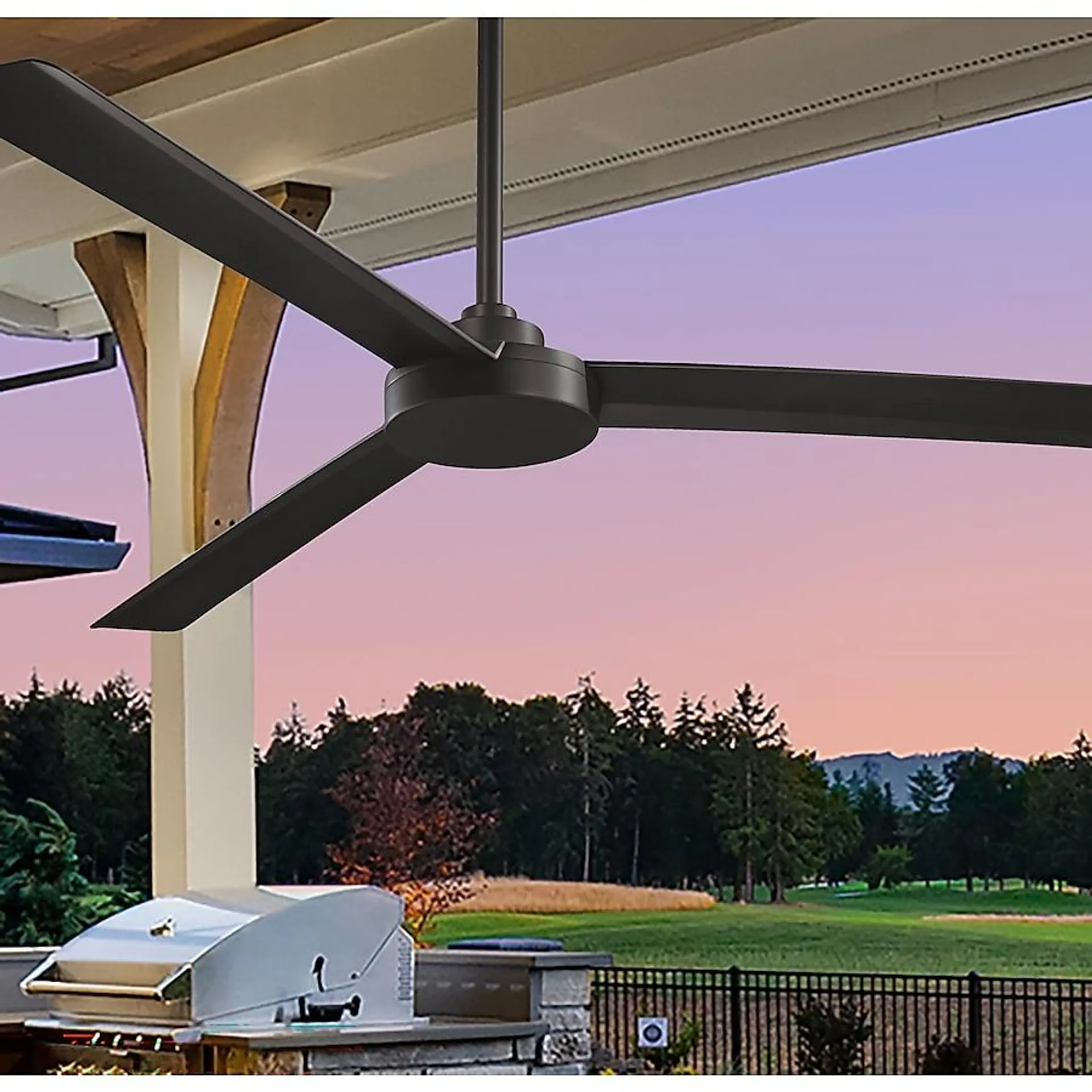 Minka Aire Roto XL 62-in Black Indoor/Outdoor Ceiling Fan (3-Blade)