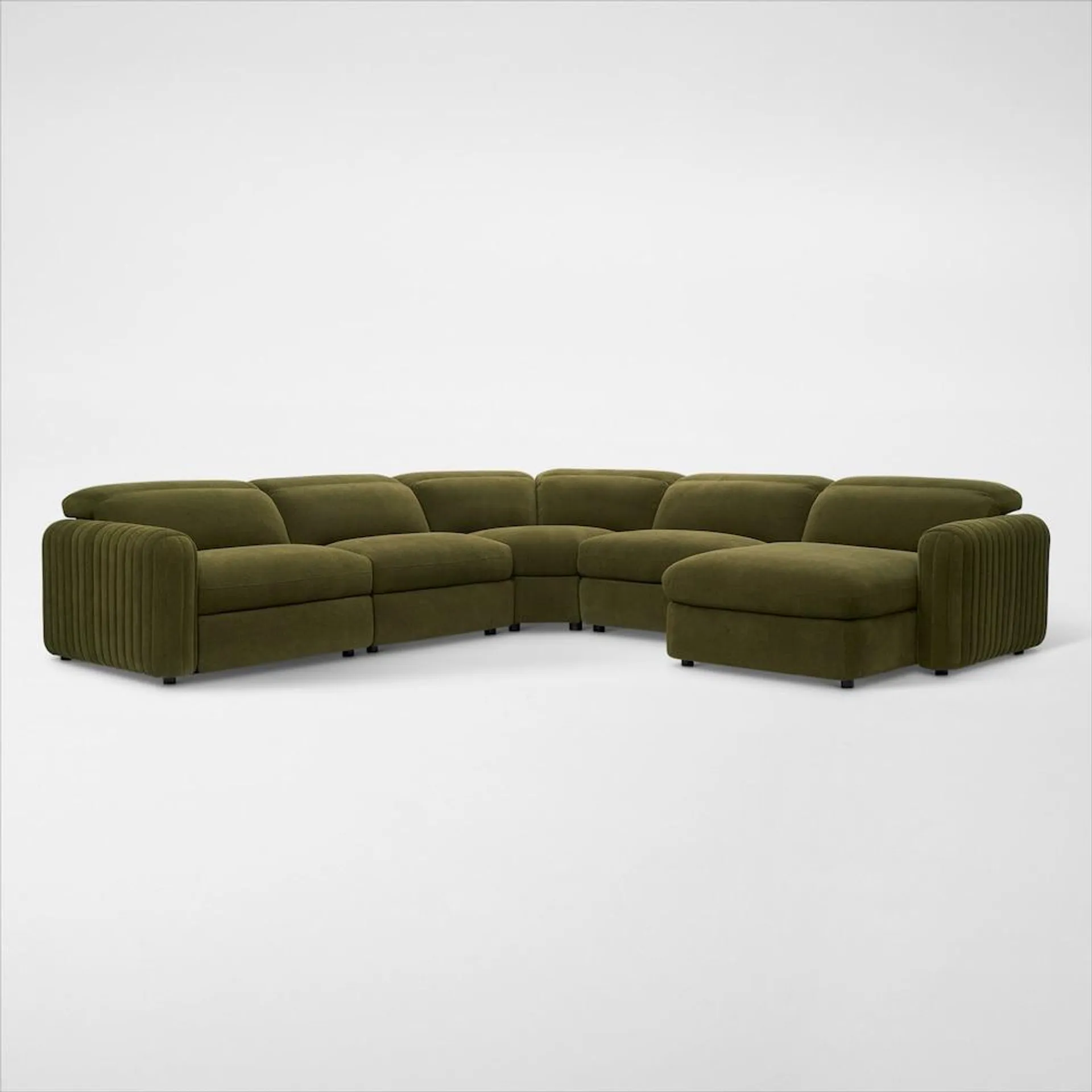 Soho Dual-Power Reclining 5-Piece Sectional with Adjustable Base Chaise