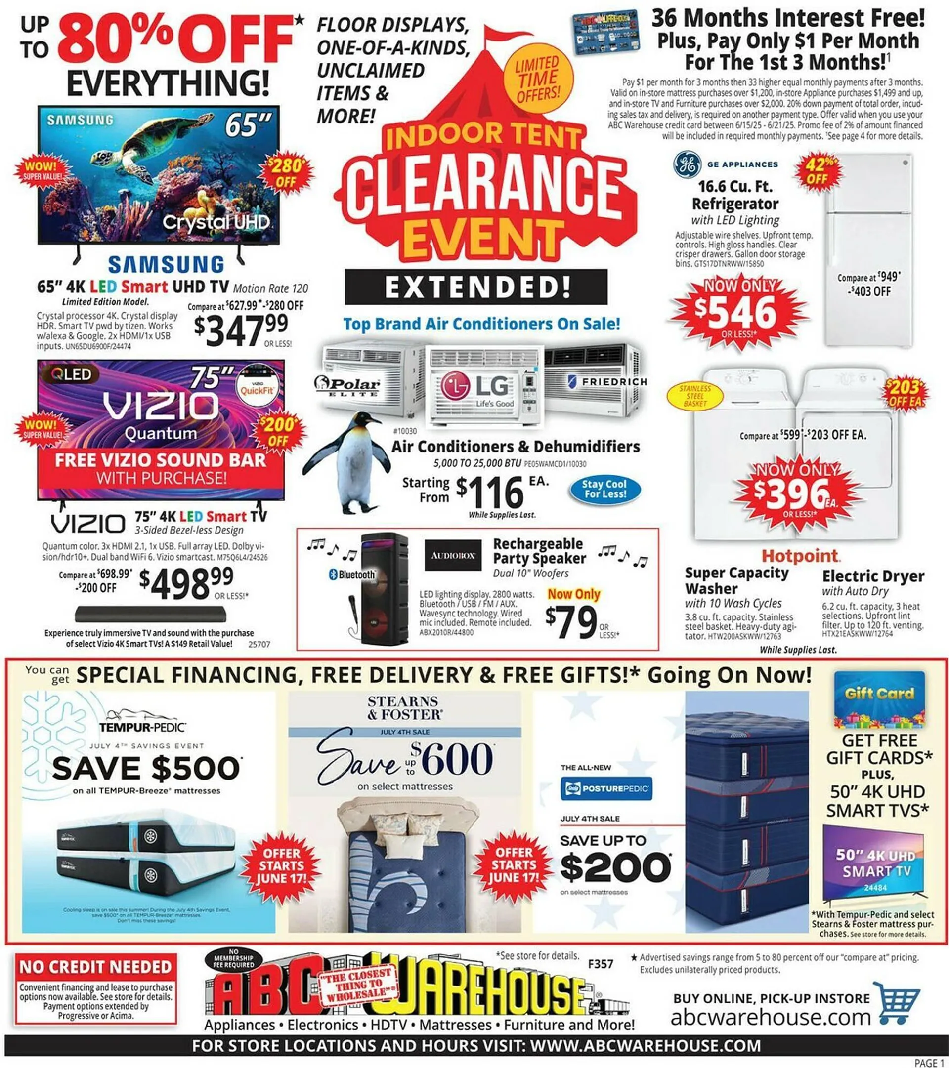 Weekly ad ABC Warehouse Weekly Ad from June 15 to June 21 2025 - Page 1