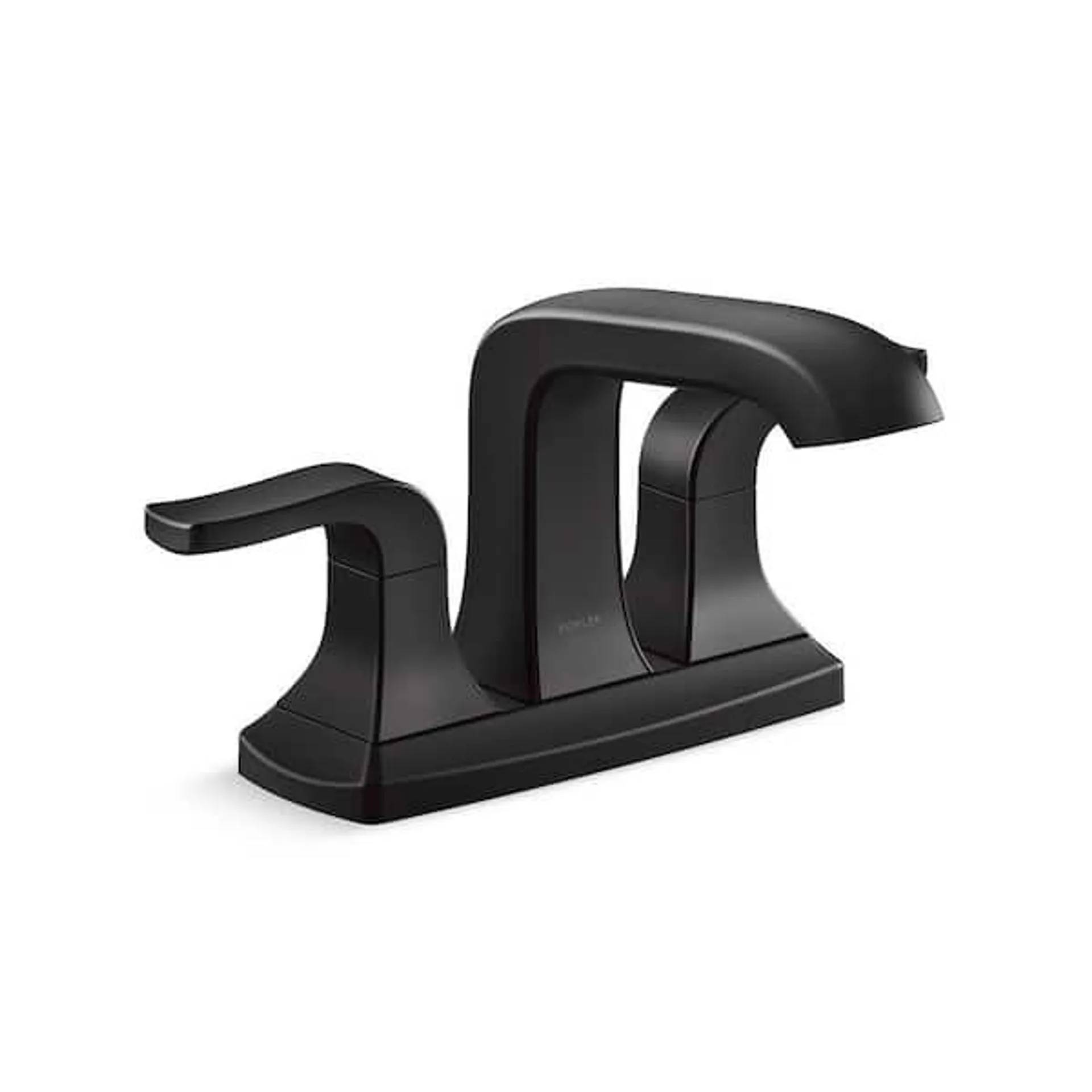 Rubicon 4 in. Centerset Double Handle Bathroom Faucet in Matte Black