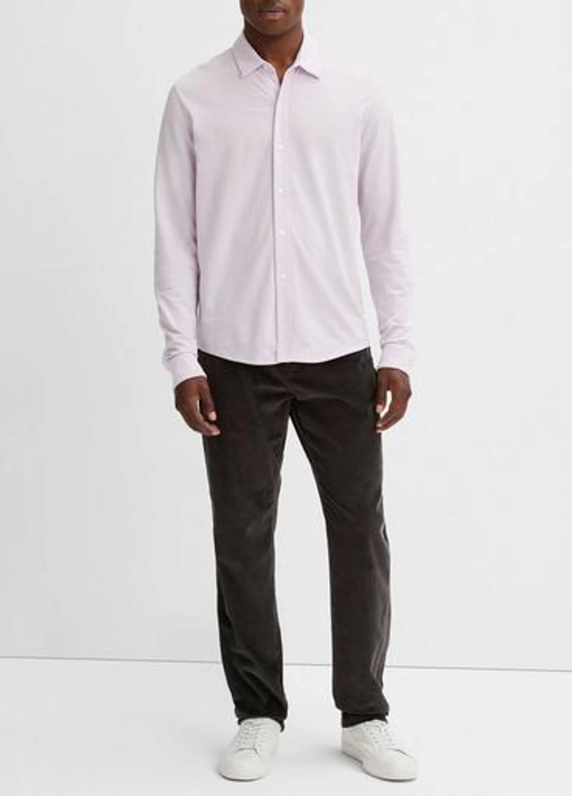 Cotton Piqué Button-Front Shirt