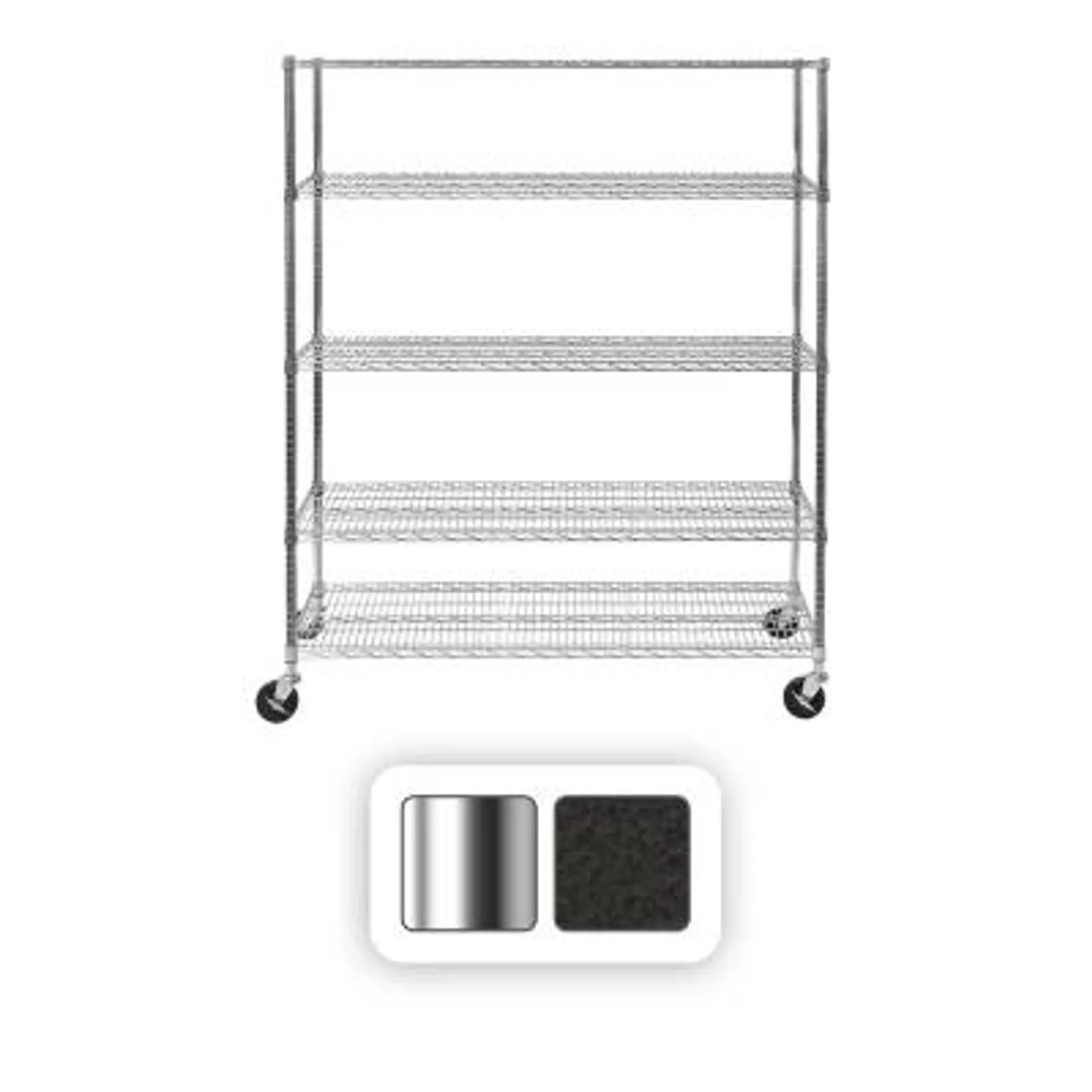 Seville Classics UltraDurable 5-Tier NSF Steel Shelving, 60" W x 24" D x 76" H