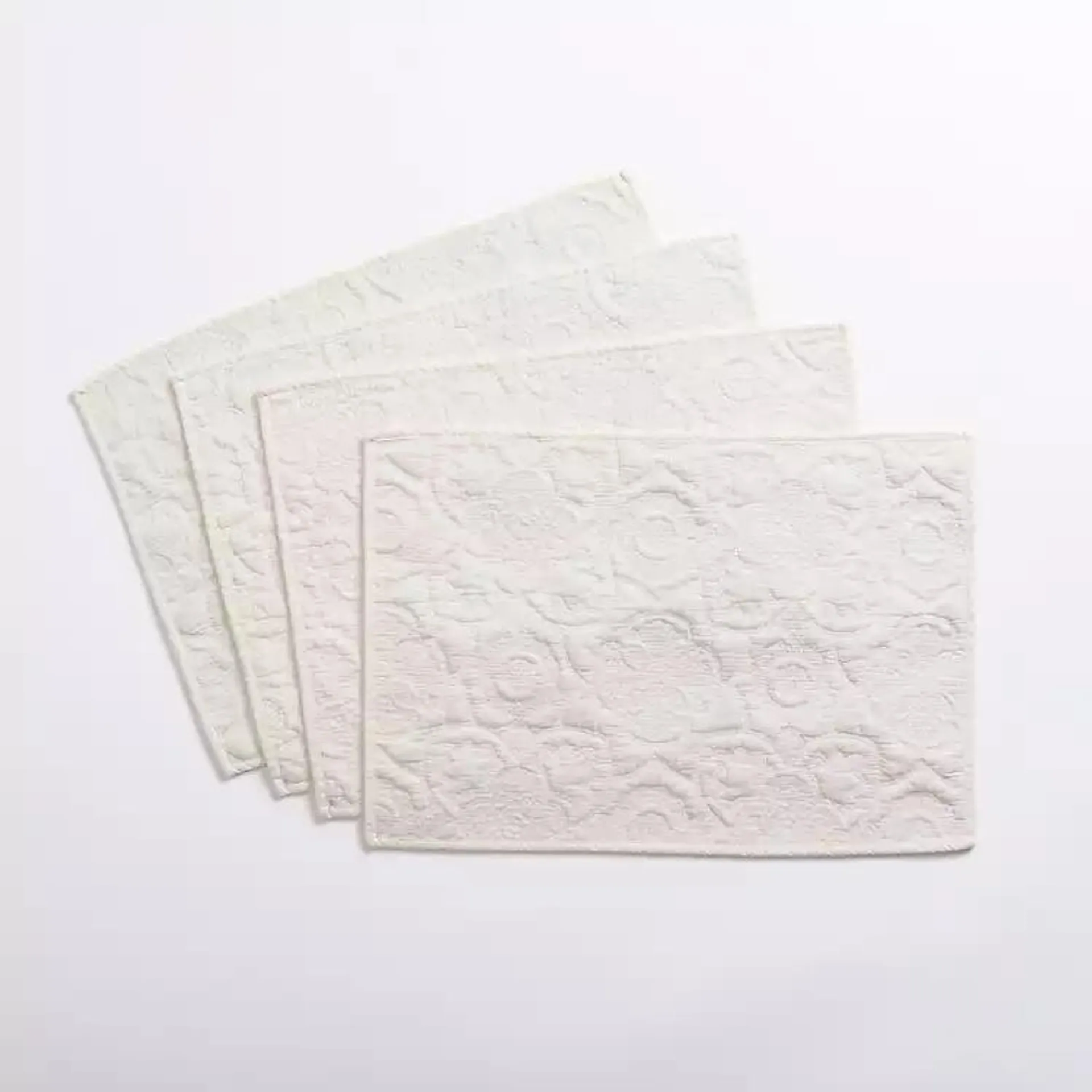 Avery Ivory Quilted Placemats, Set of 4