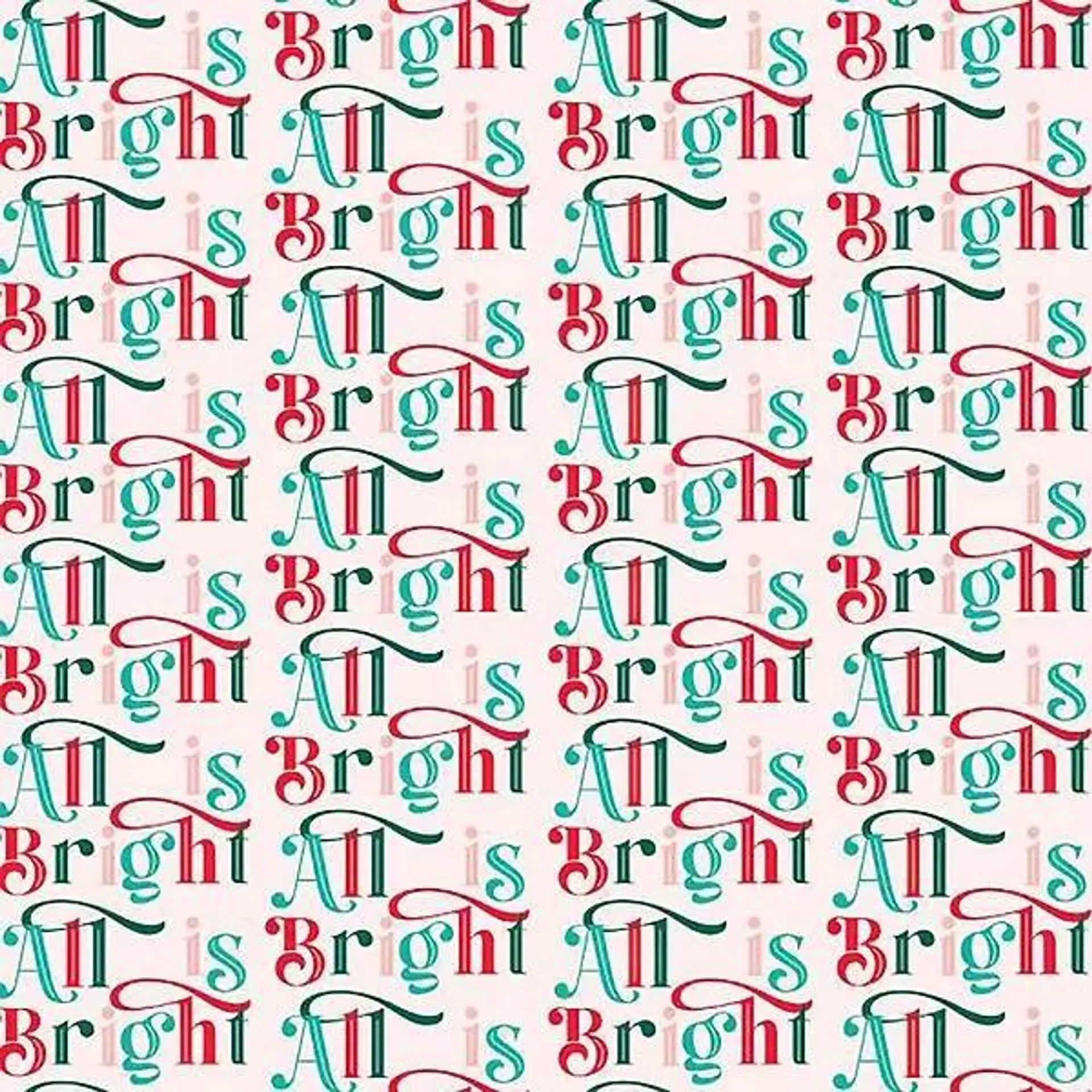 Mara-Mi All is Bright Text Wrapping Paper