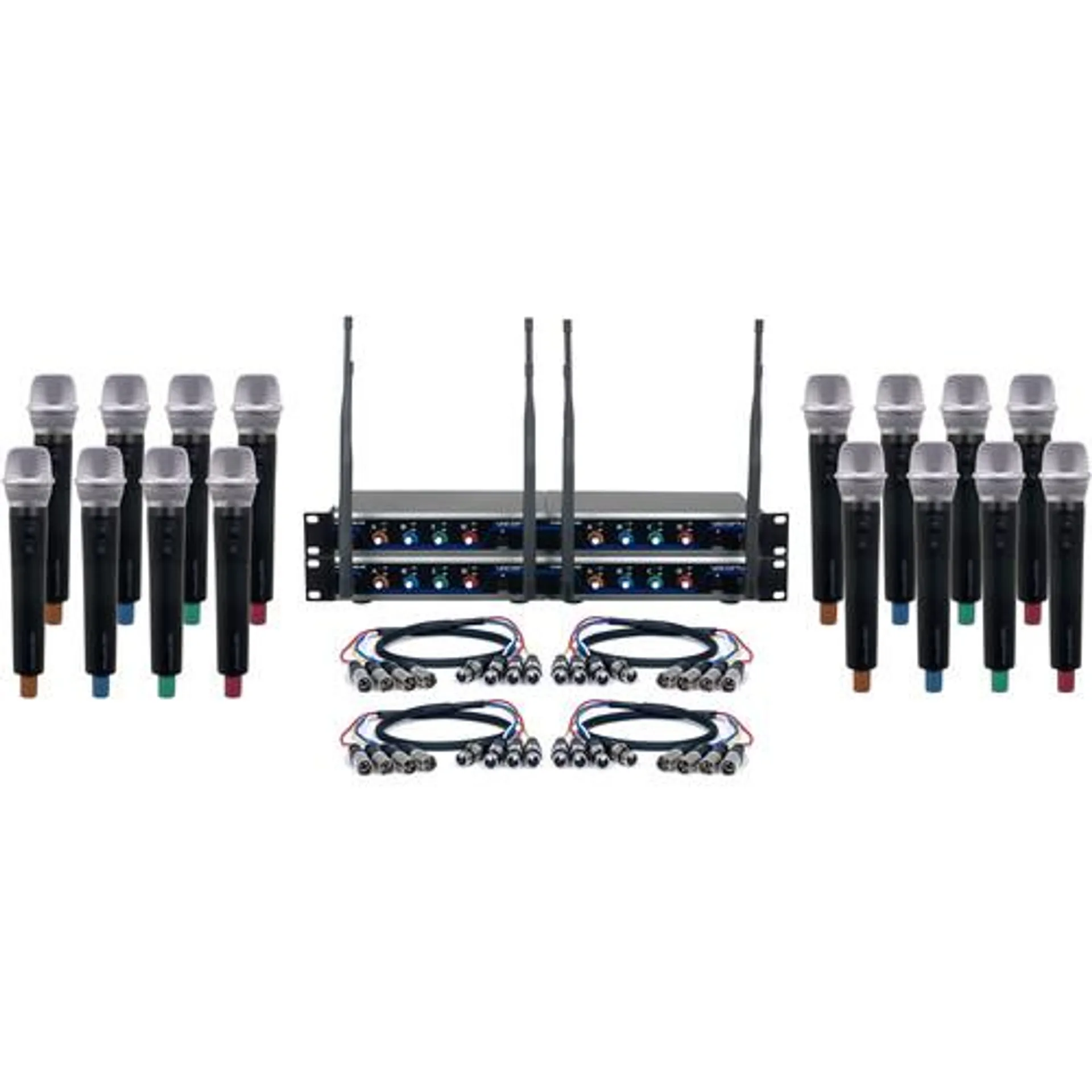 VocoPro DIGITALACAPELA16 16 Channel Digital Wireless System with Handheld Microphones