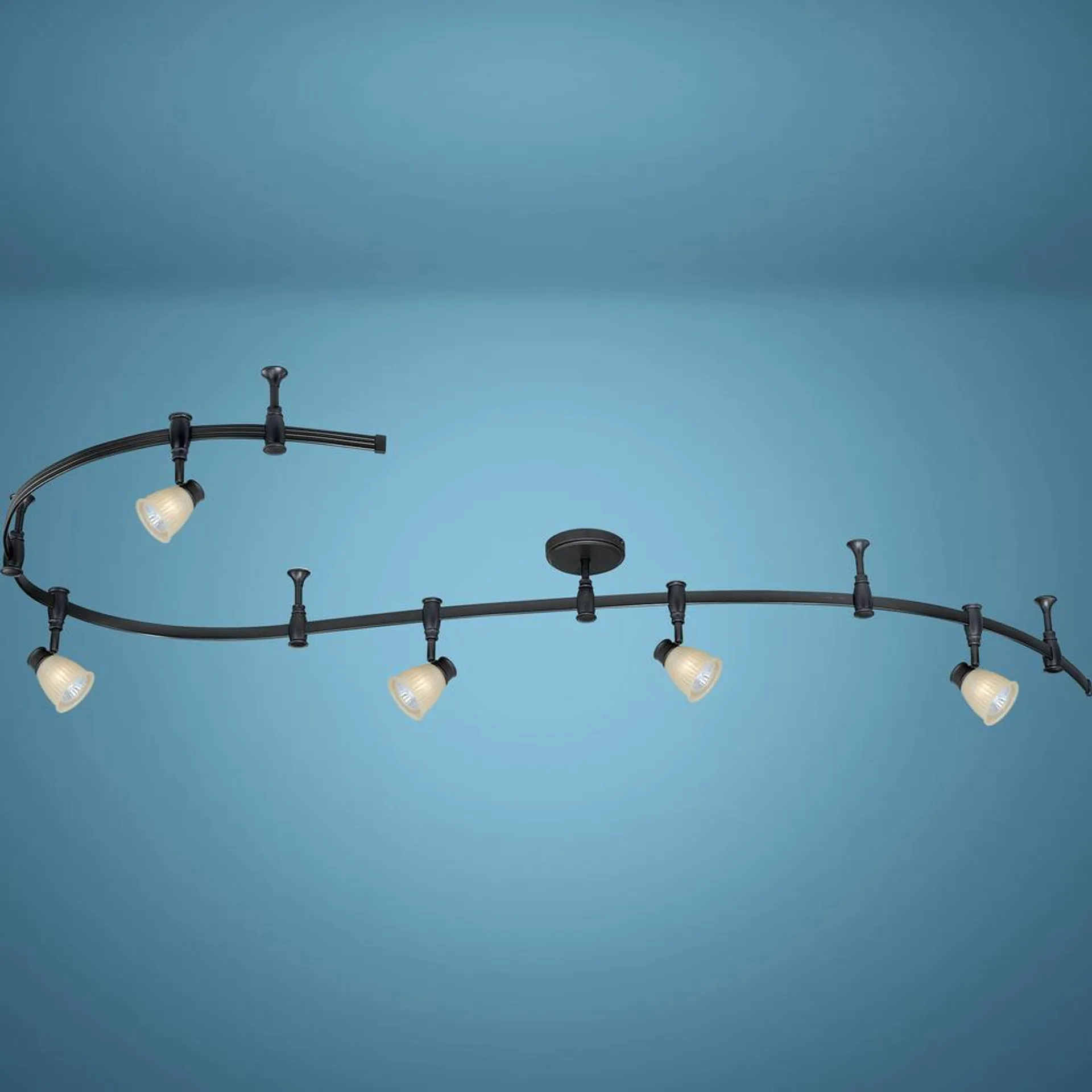 Patriot Lighting® Emma 5-Light Bronze Flexible Track Lighting Set