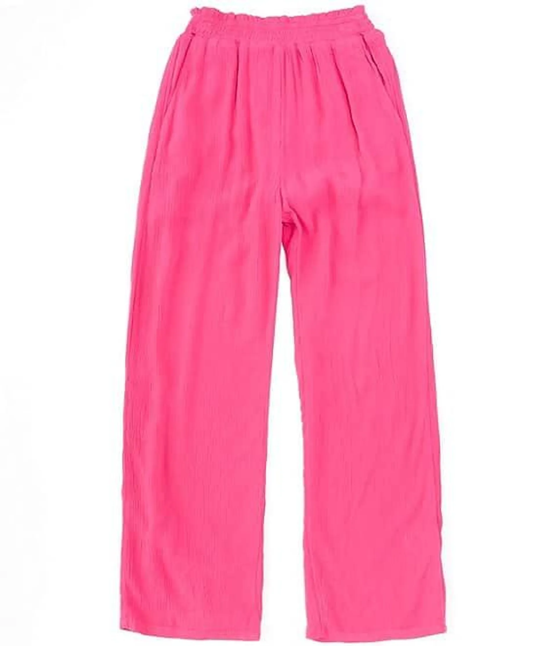 Big Girls 7-16 Smocked Waist Wide Leg Pant