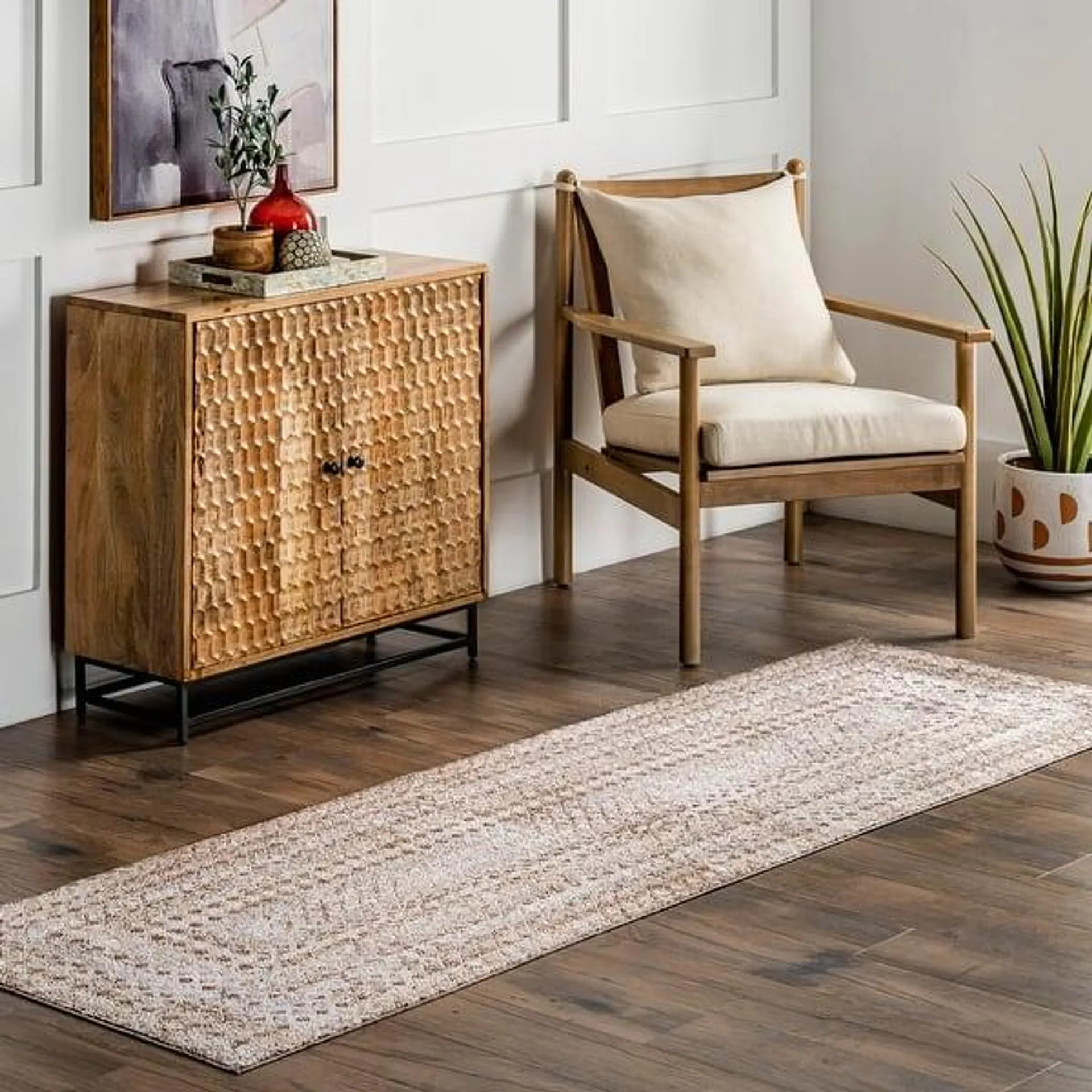 Brooklyn Rug Co Carley SpinClean Machine Washable Geometric Area Rug