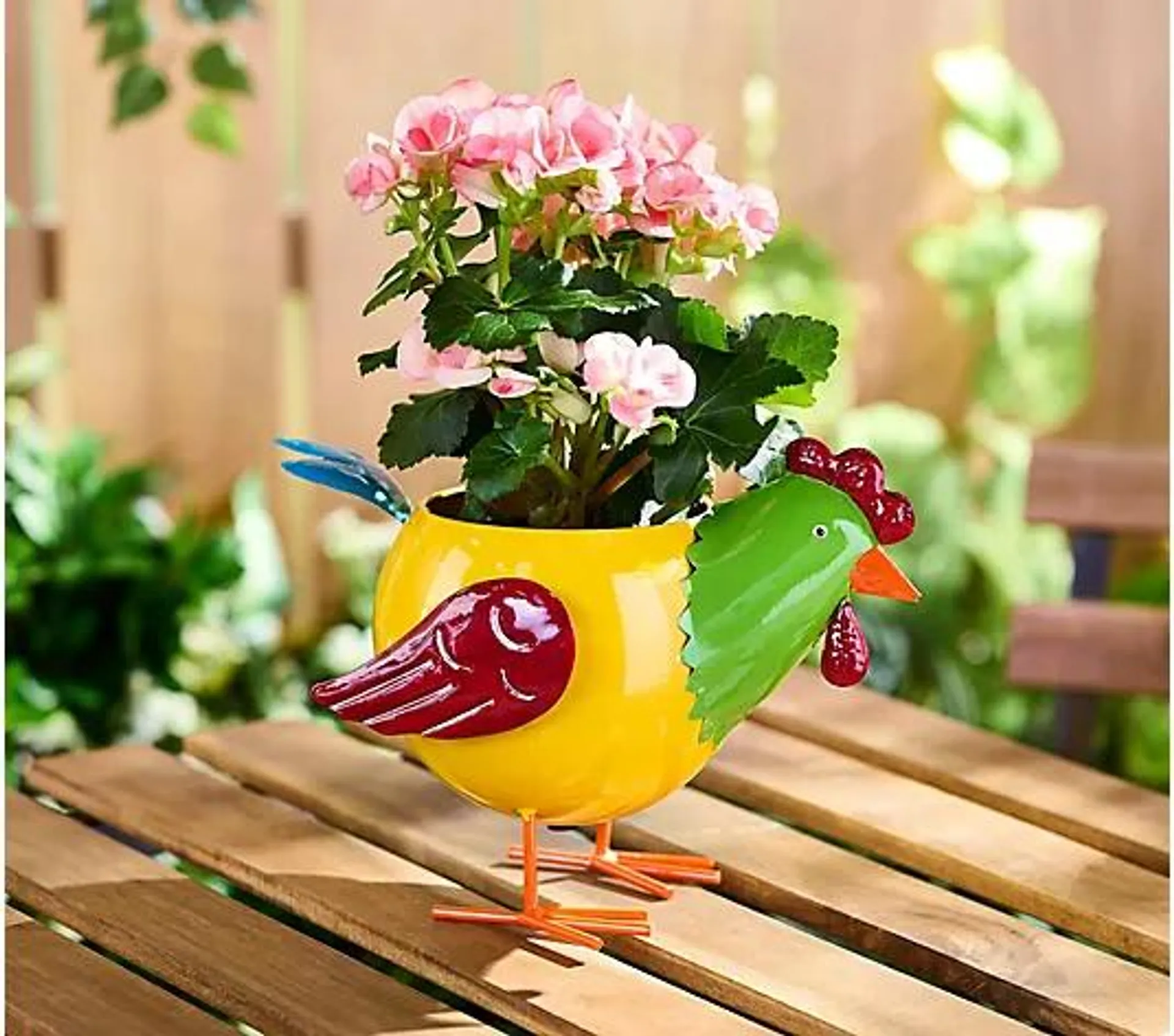 Plow & Hearth Outdoor Metal Barnyard Farm Animal Planter