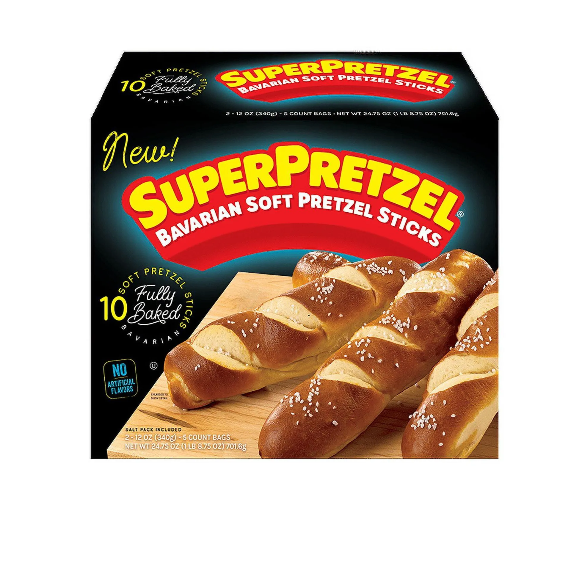 SUPERPRETZEL® Bavarian Soft Pretzel Sticks 2 - 12 oz Bags