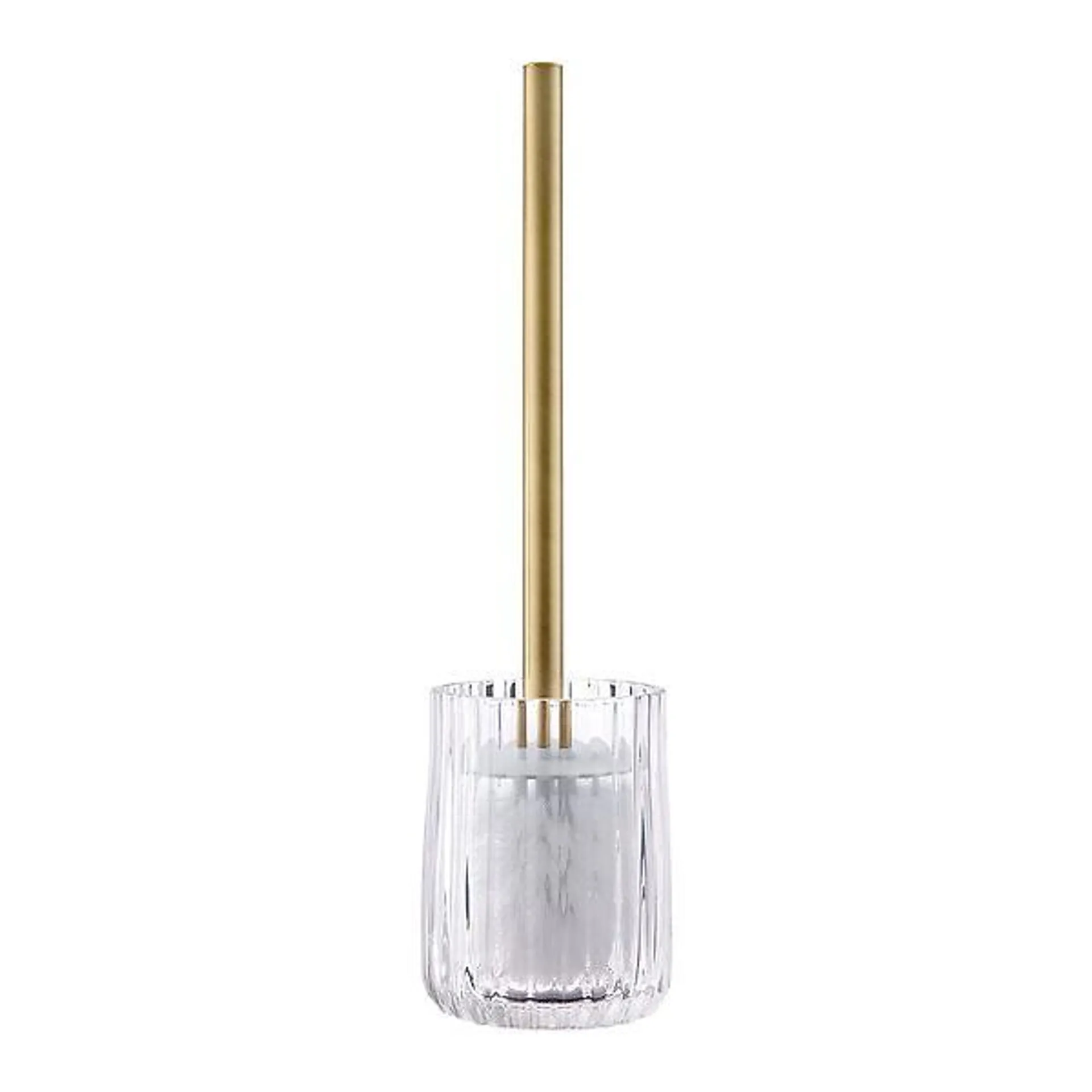 Ribbed Glass Toilet Brush