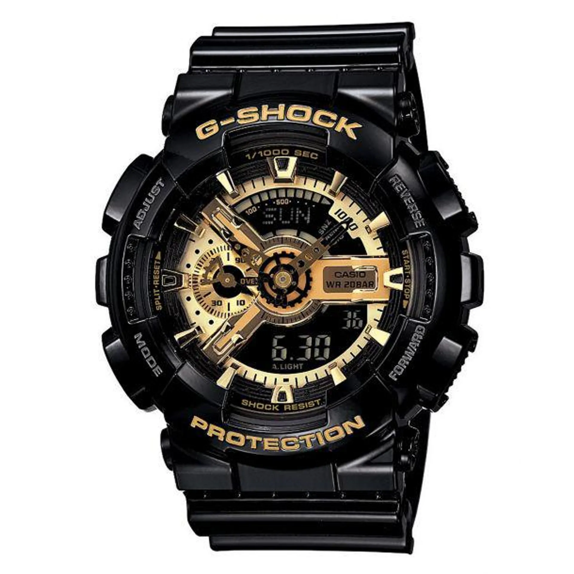 Casio Men's G-Shock Black and Gold Dial Anaog-Digital Limited Edition Resin Watch - Black