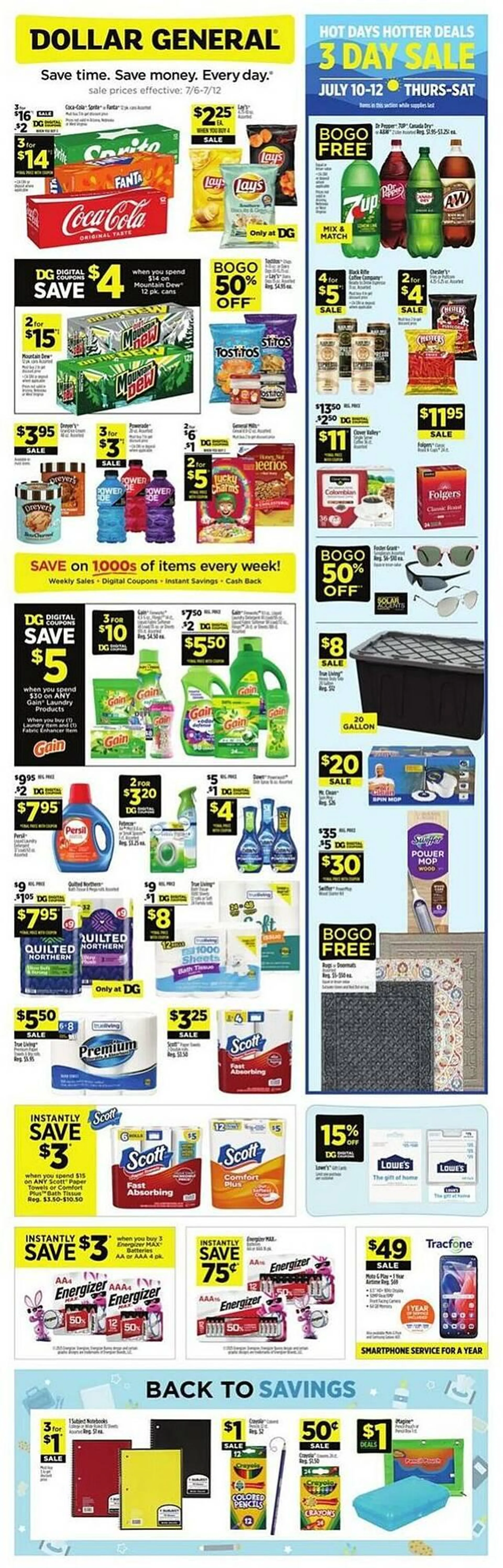 Weekly ad Dollar General Weekly Ad from July 6 to July 12 2025 - Page 1