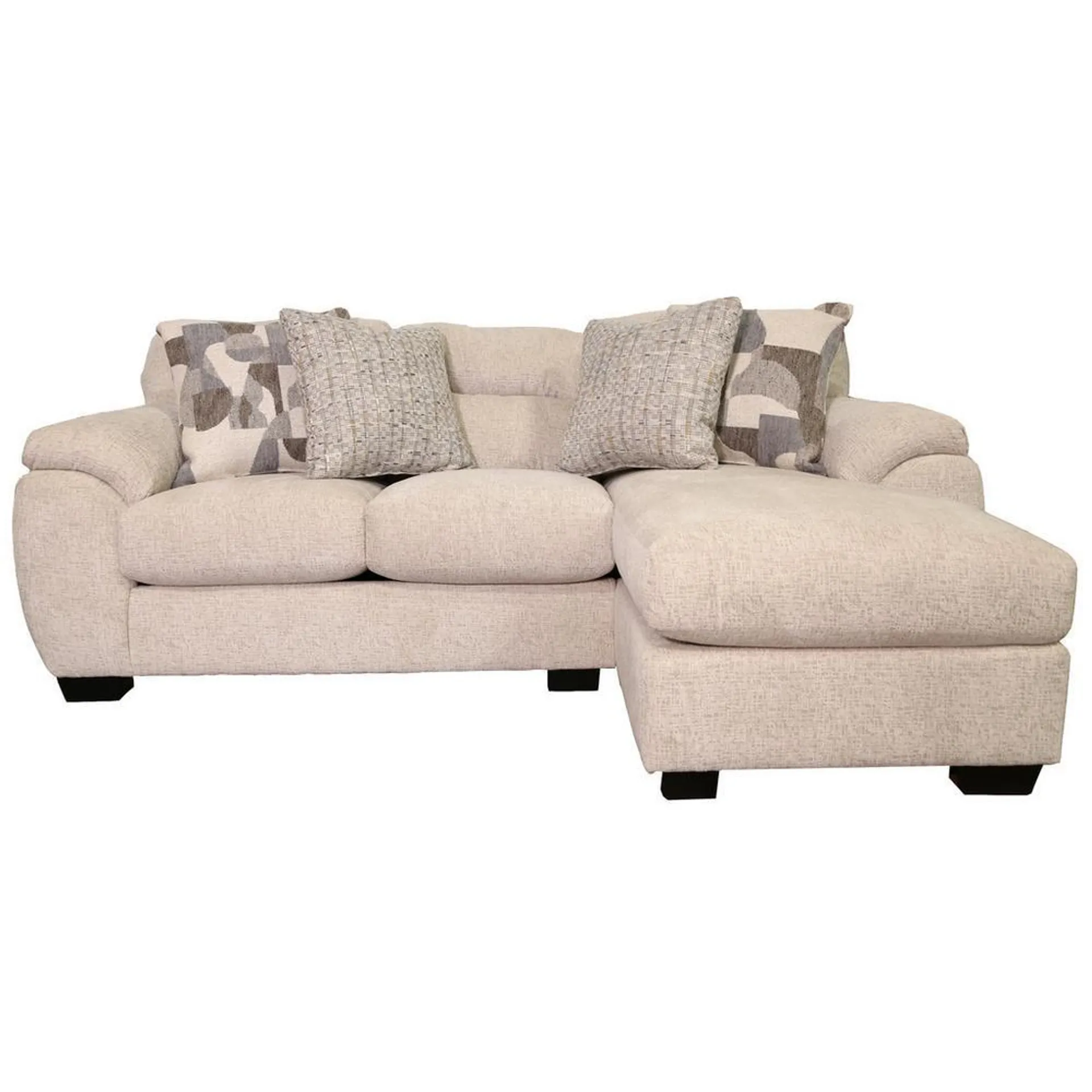 2 - Piece Cabral Beige Sectional with Chaise