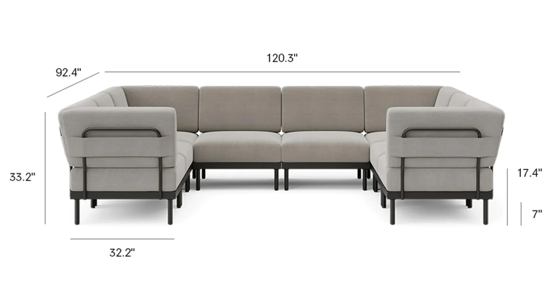 Relay Outdoor 8-Piece U Sectional