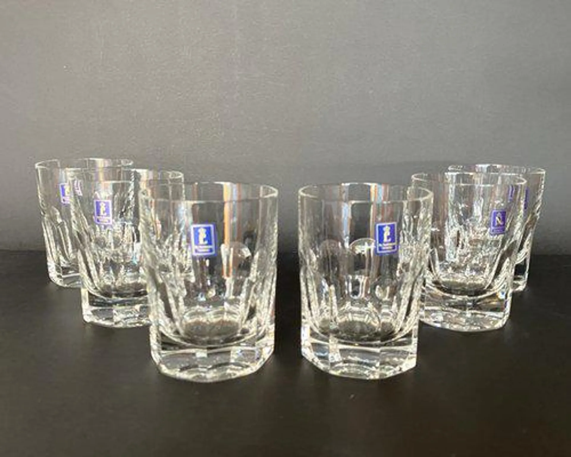 German Alexandra Series Whiskey Glasses in Cut Crystal, 1990, Set of 6