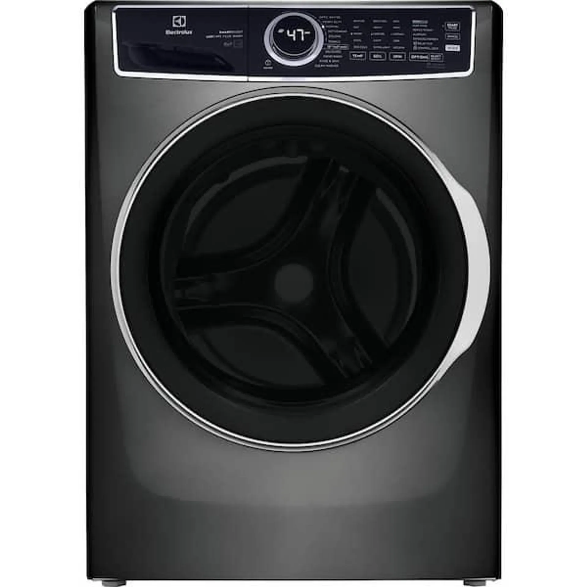 4.5 cu. ft. Stackable Front Load Washer in Titanium with SmartBoost, Optic Whites, and Pure Rinse