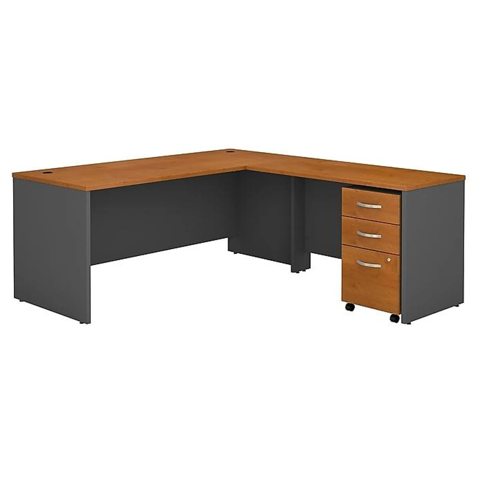 Bush Business Furniture Westfield 72W L Shaped Desk with 48W Return and Mobile File Cabinet,