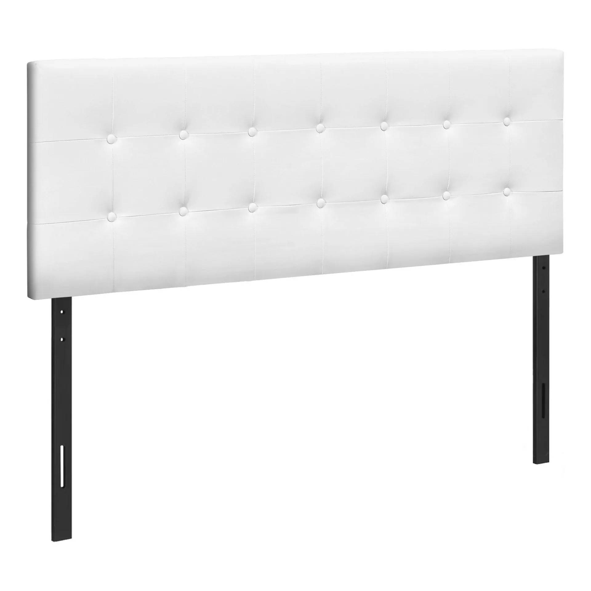 Queen White Leather-Look Headboard