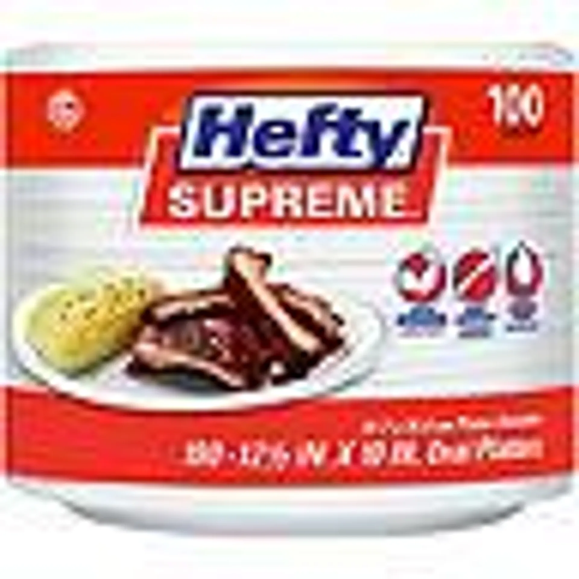 Hefty Supreme Foam Oval Platters, 12.5" x 10", 100 ct.