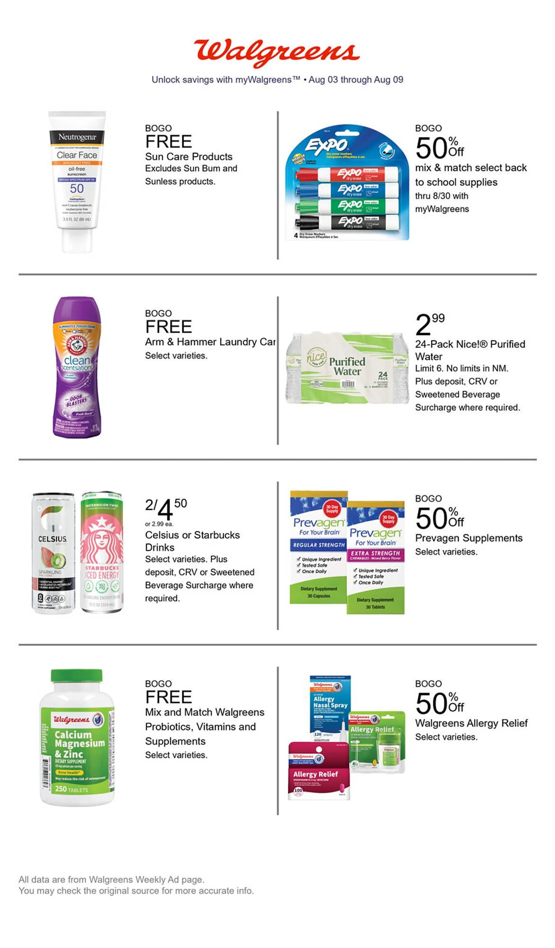 Weekly ad Walgreens Weekly Ad from August 3 to August 9 2025 - Page 1