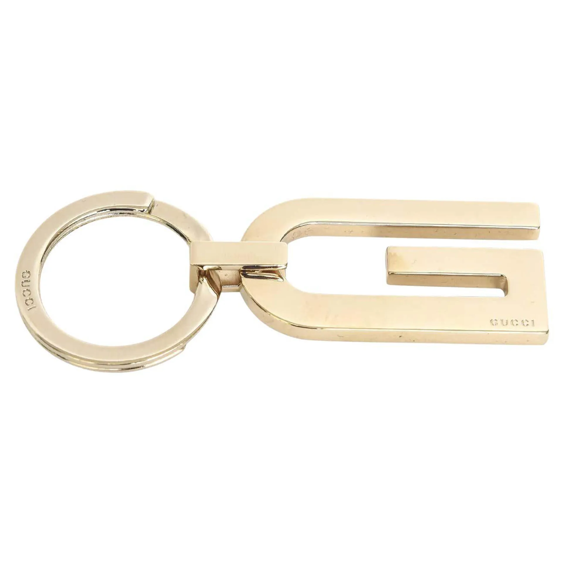 Gucci Gold Plated Unisex Keychain Vintage