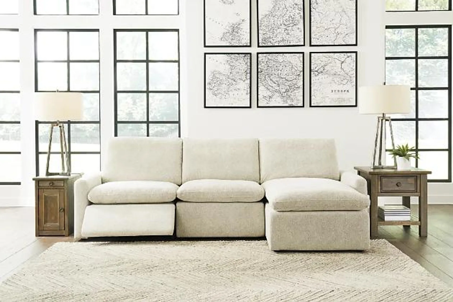 Hartsdale 3-Piece Power Reclining Modular Sofa Chaise