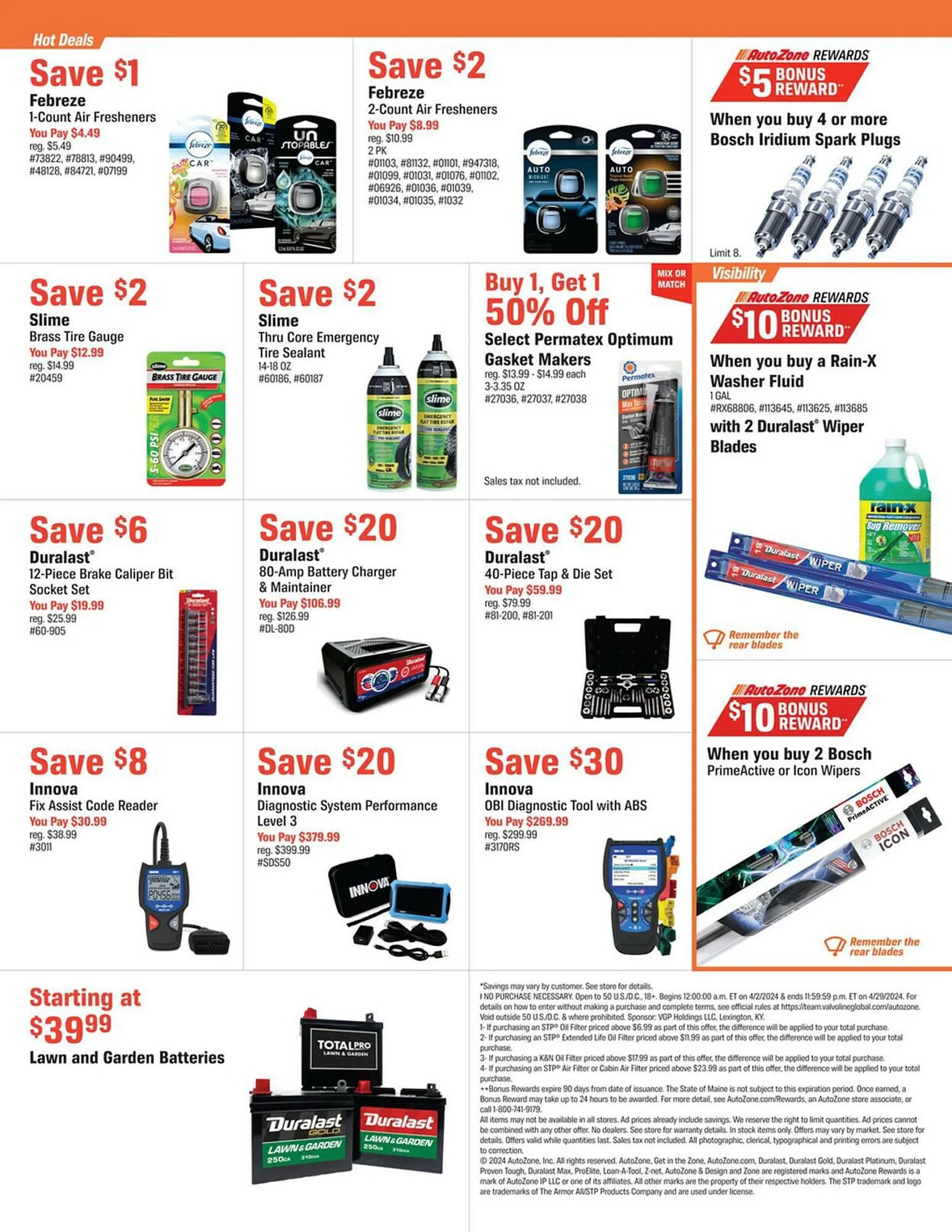 Weekly ad AutoZone Weekly Ad from April 2 to April 29 2024 - Page 4