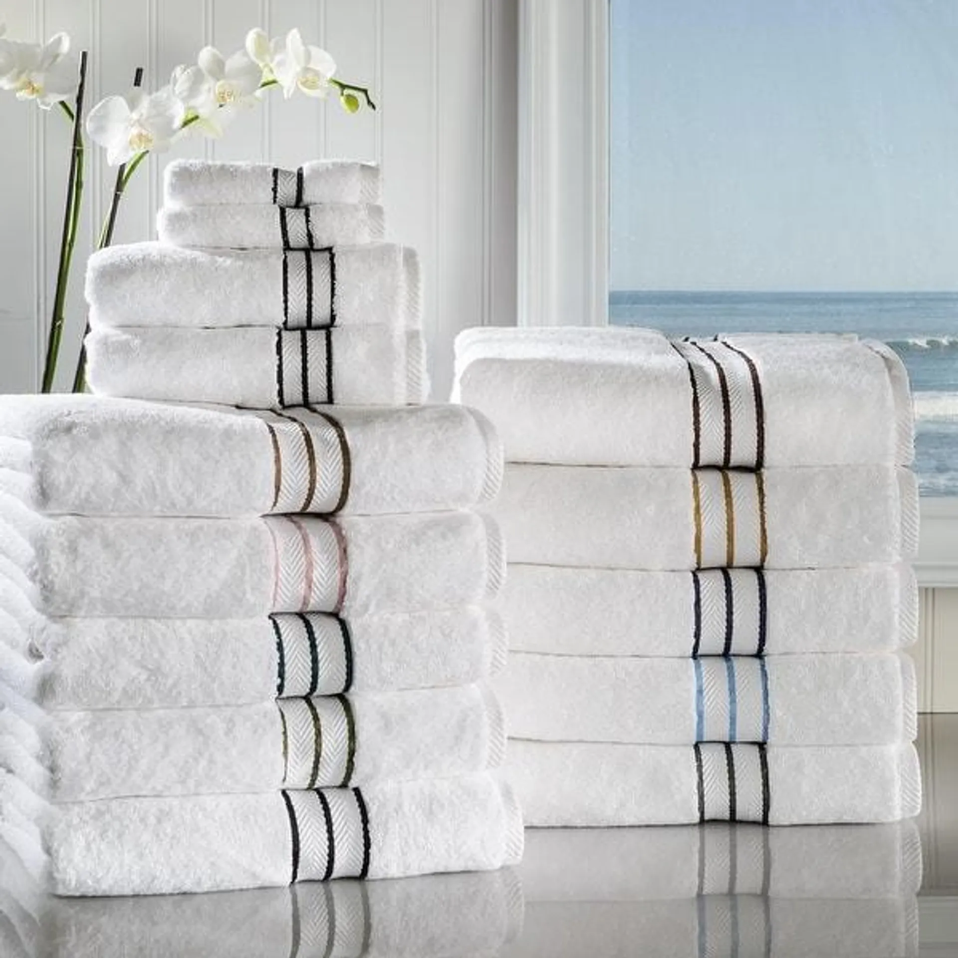 Superior Turkish Cotton 6 Piece Absorbent Heavyweight Towel Set