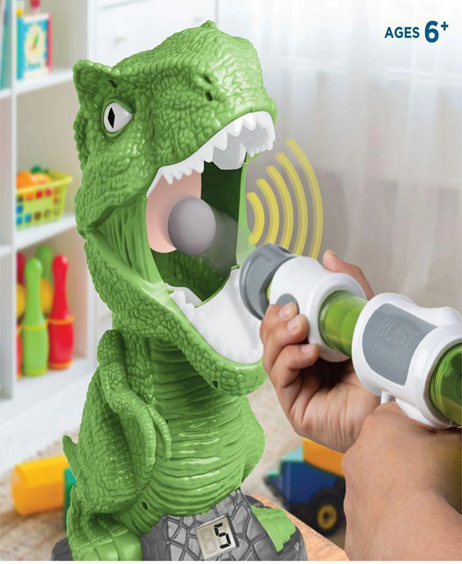 Hungry T-Rex Feeding Game, Shooting Competition