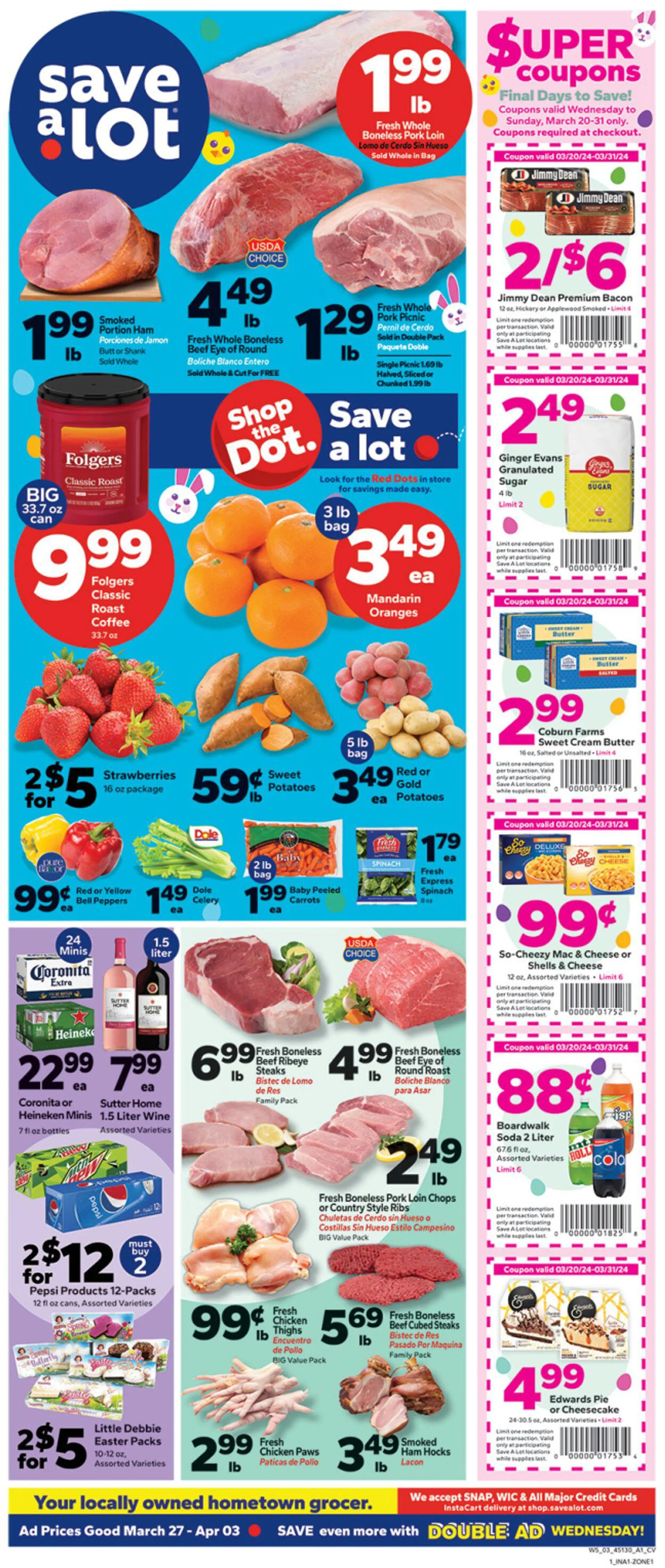 Weekly ad Save a Lot - Pahokee Current weekly ad from March 27 to April 3 2024 - Page 1