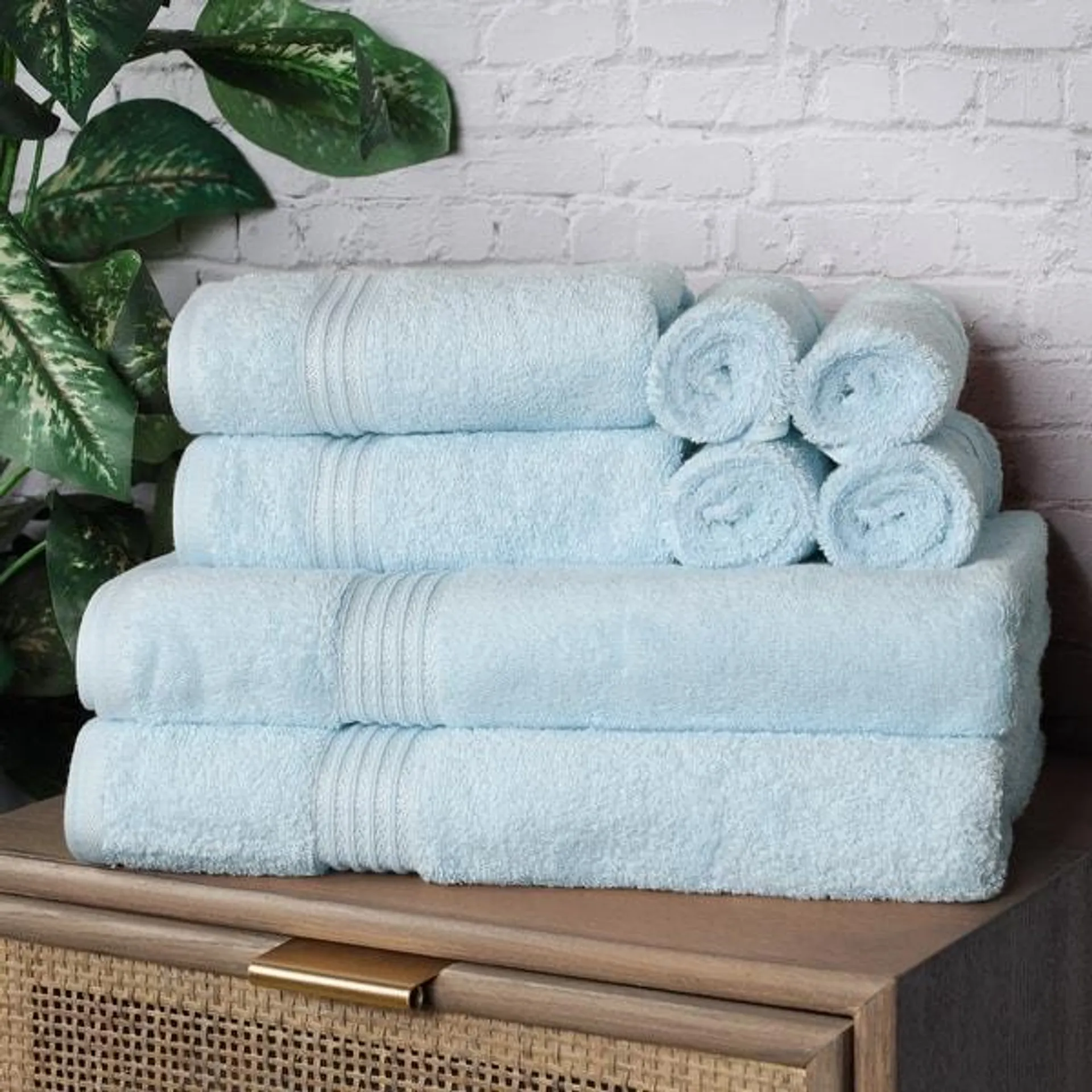 Superior Heritage Egyptian Cotton Absorbent 8-Piece Towel Set