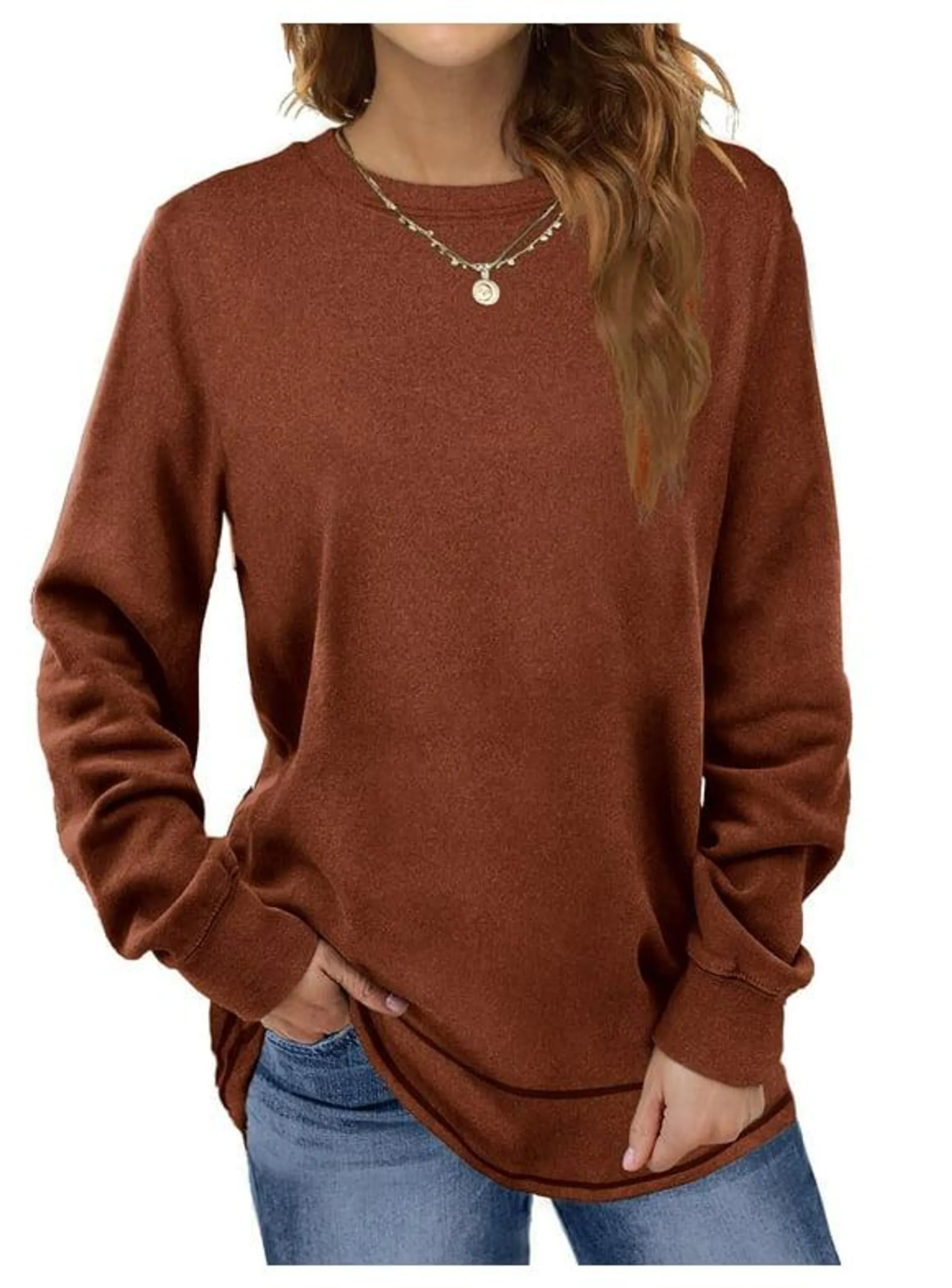 Fantaslook Sweatshirts for Women Crewneck Casual Long Sleeve Shirts Tunic Tops