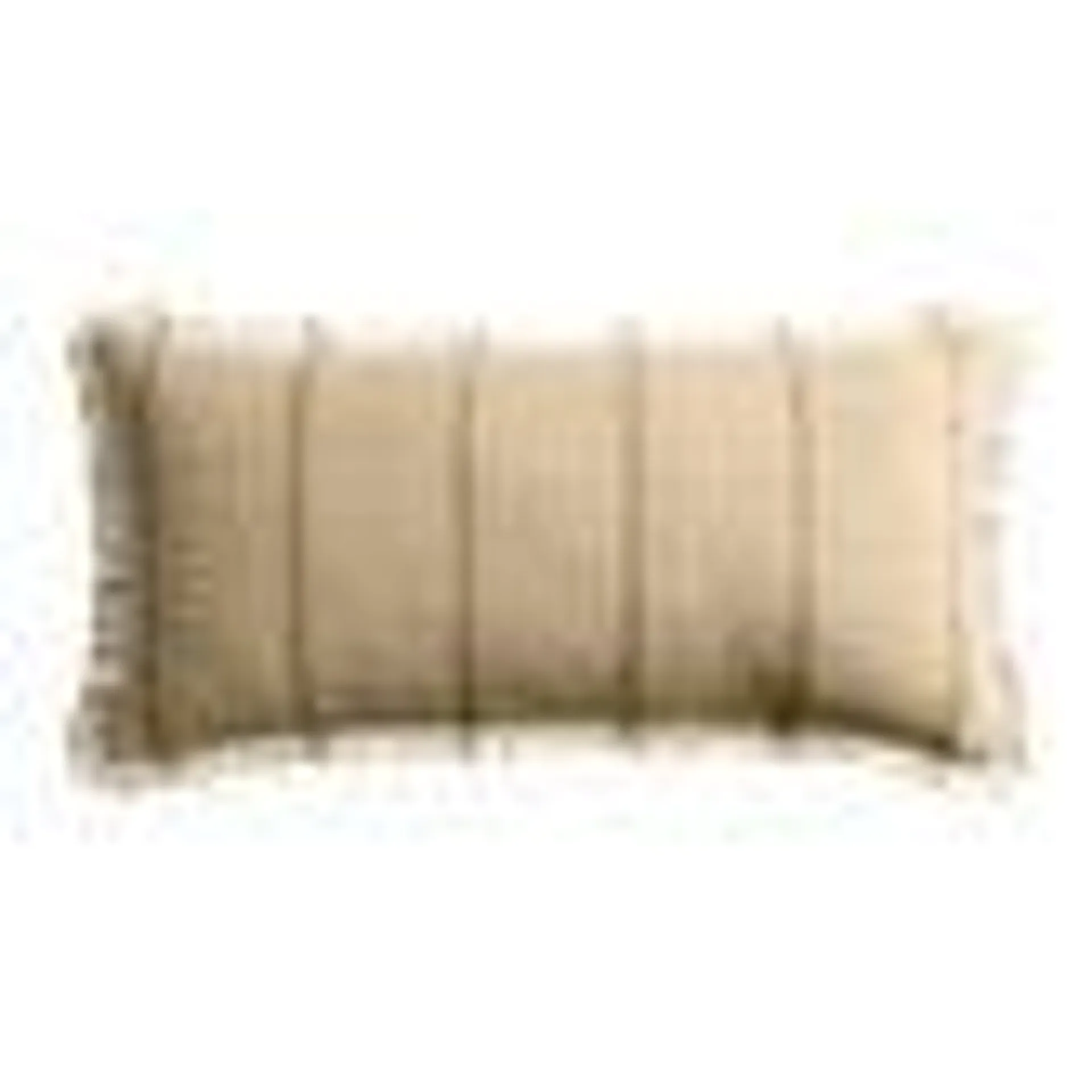 Oatmeal Linen Blend Stripe Lumbar Pillow