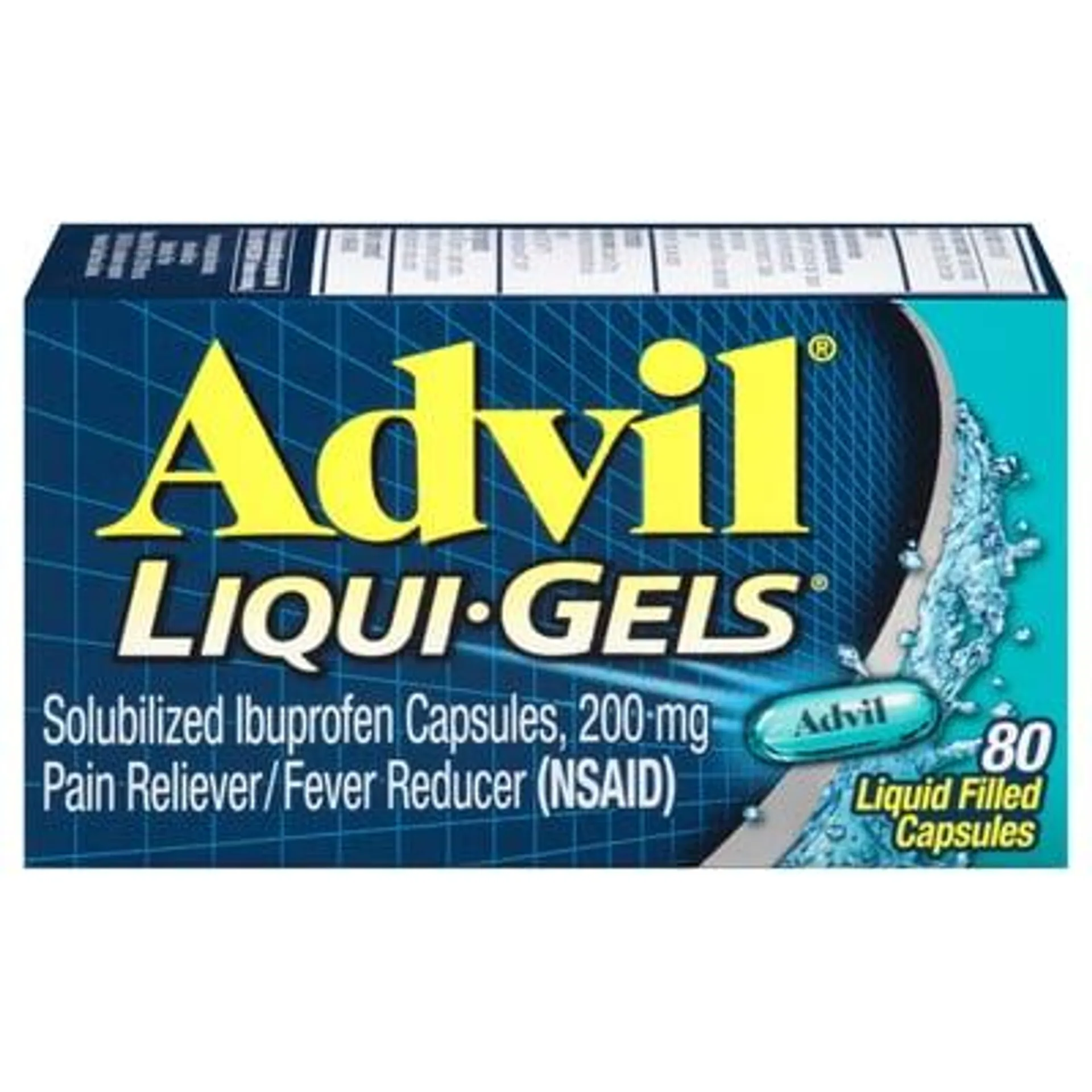 Advil, Ibuprofen, 200 mg, Liquid Filled Capsules