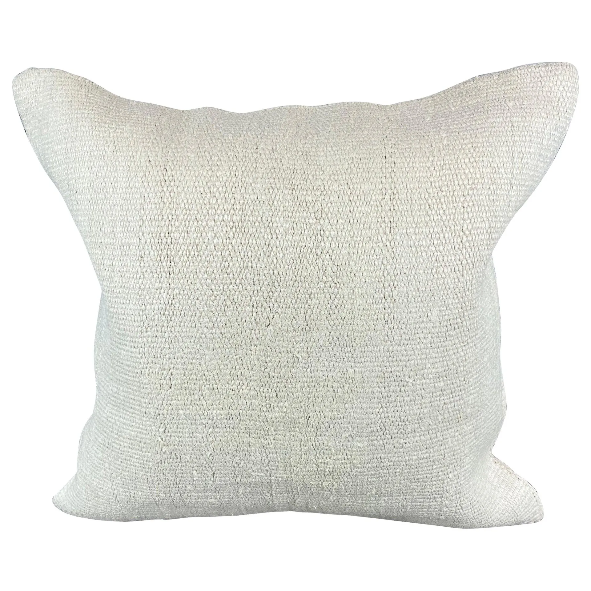 20 x 20 Hemp Turkish Cushion Natural Grayish White Pillow Cushion Cover #6550