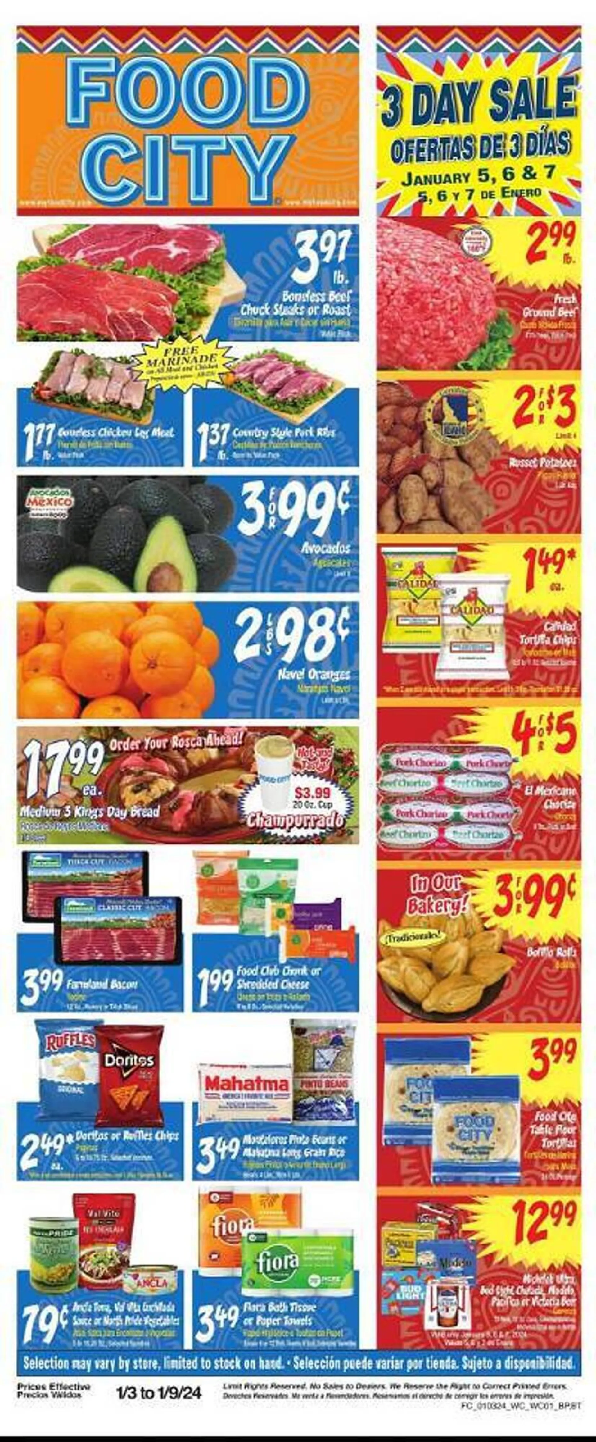 Weekly ad Food City Weekly Ad from January 3 to January 9 2024 - Page 1