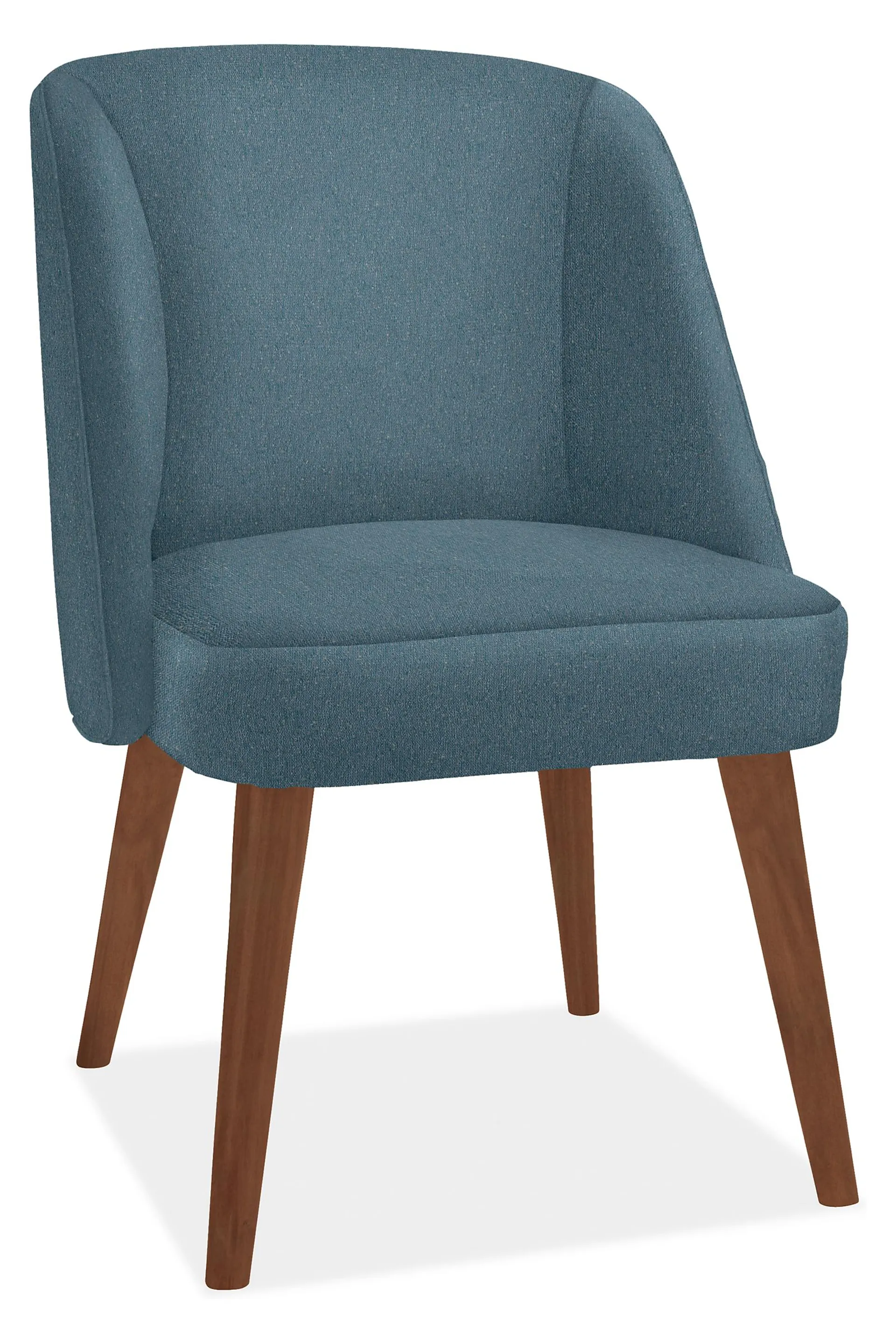 Cora Side Chair in Declan Ocean with Mocha Legs