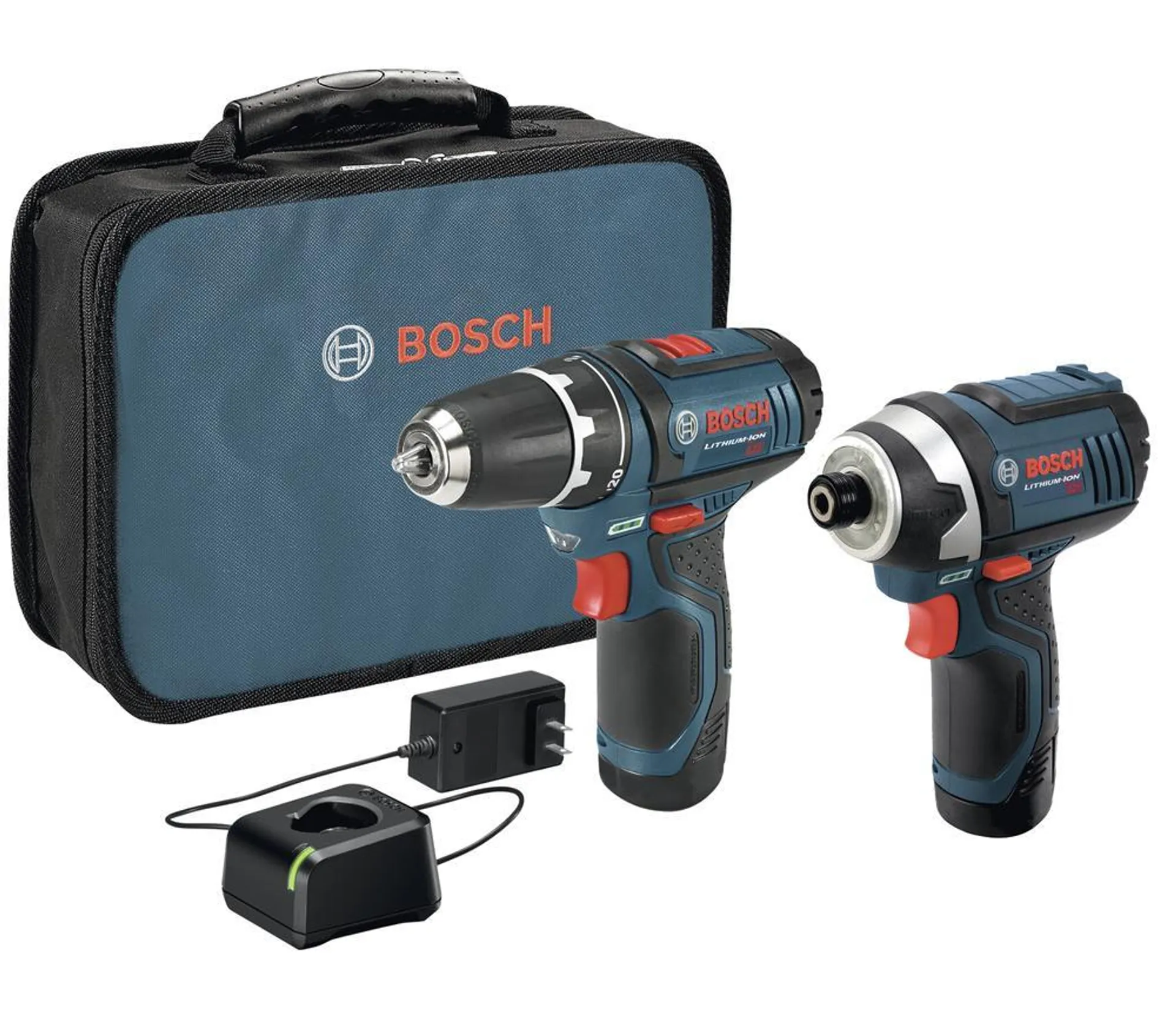 Bosch® 12-Volt Cordless 3/8" Drill & 1/4" Impact Driver Combo Kit