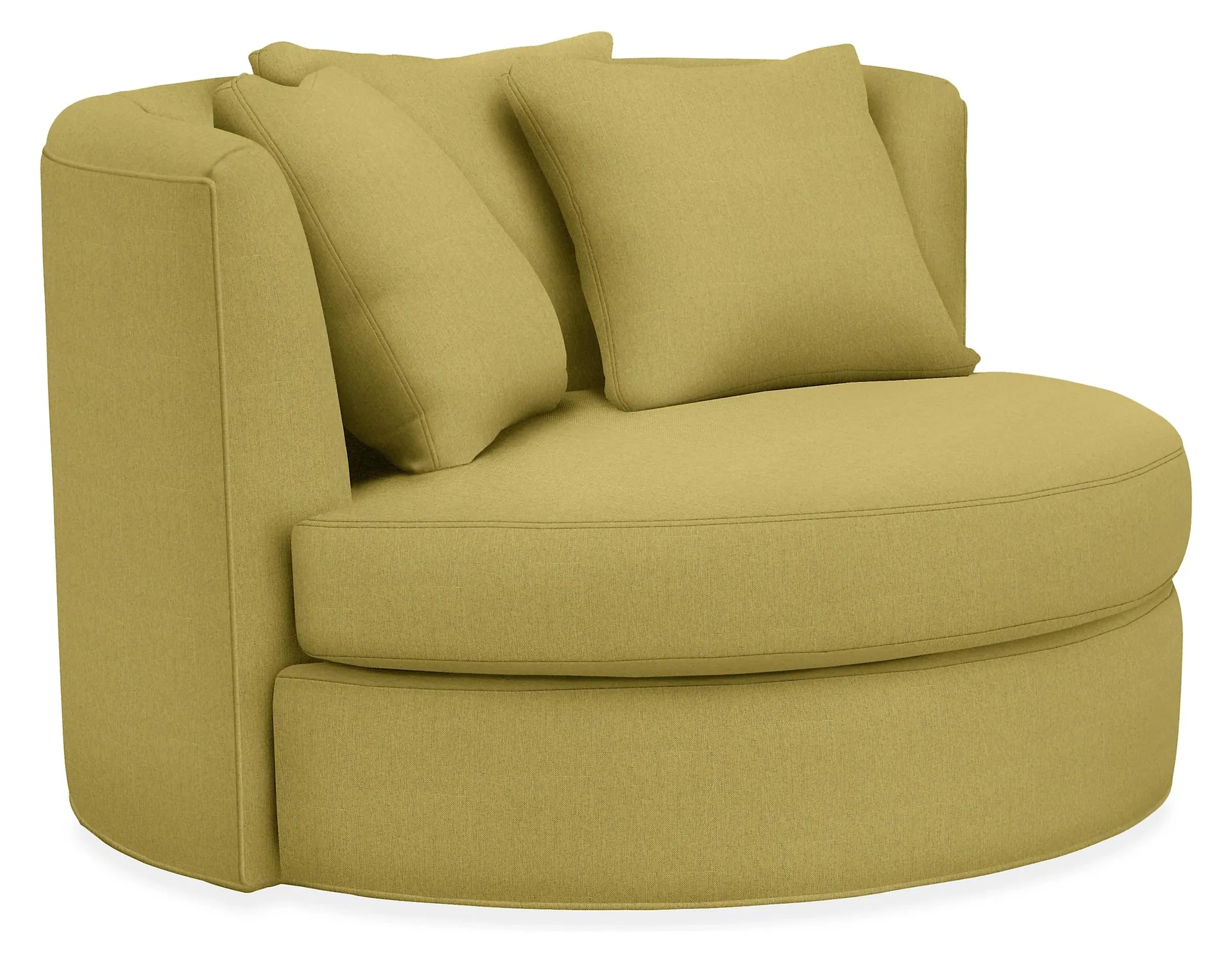 Alcove 51" Swivel Chair in Pelham Citron