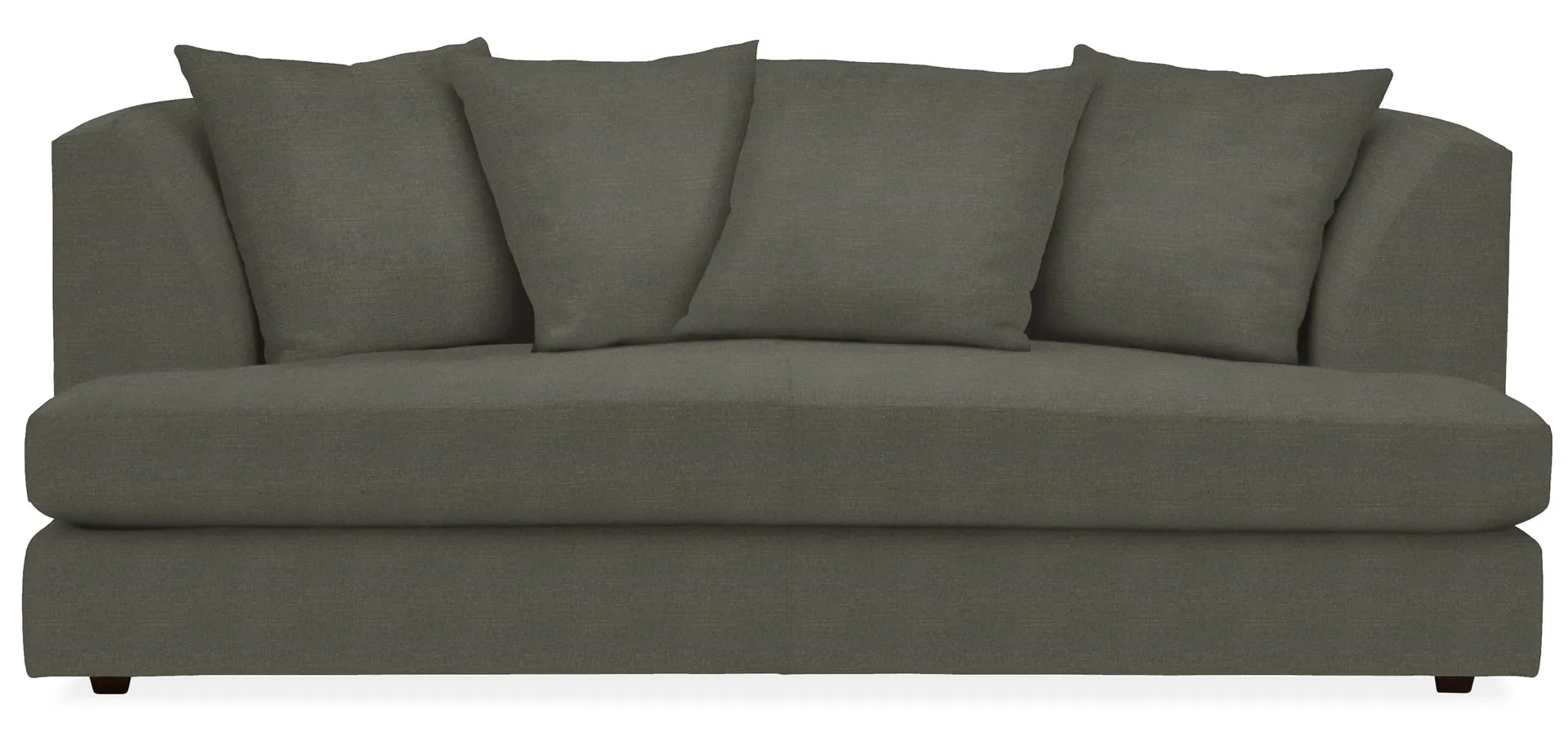 Astaire 80" Bench Cushion Sofa in Hawkins Charcoal