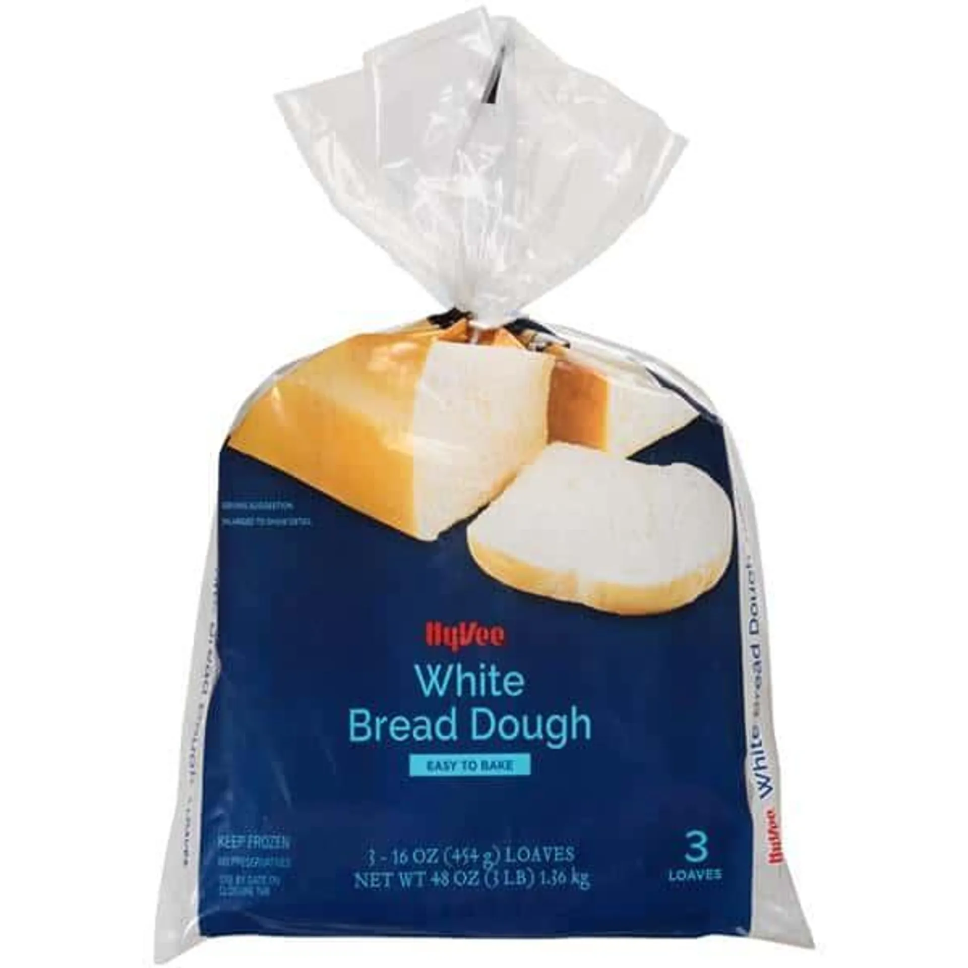 Hy-Vee White Bread Dough 3 Count