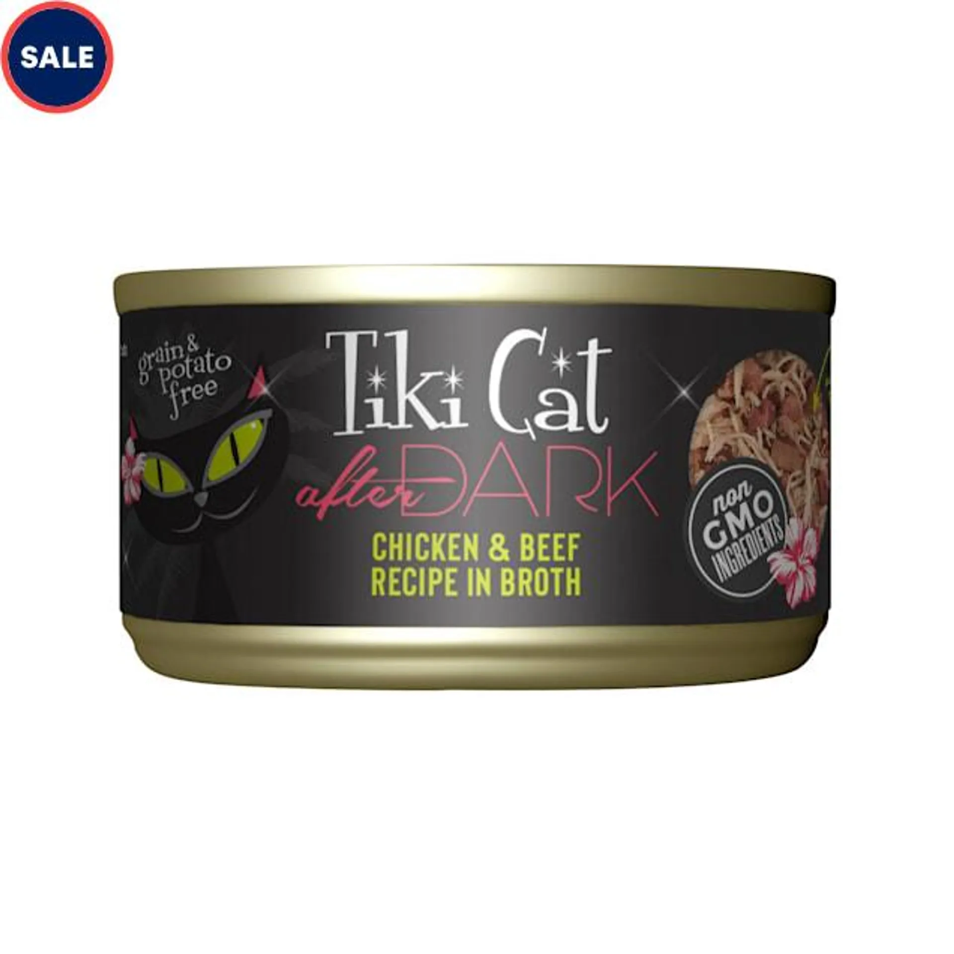 Tiki Cat After Dark Chicken & Beef Wet Cat Food, 2.8 oz., Case of 12