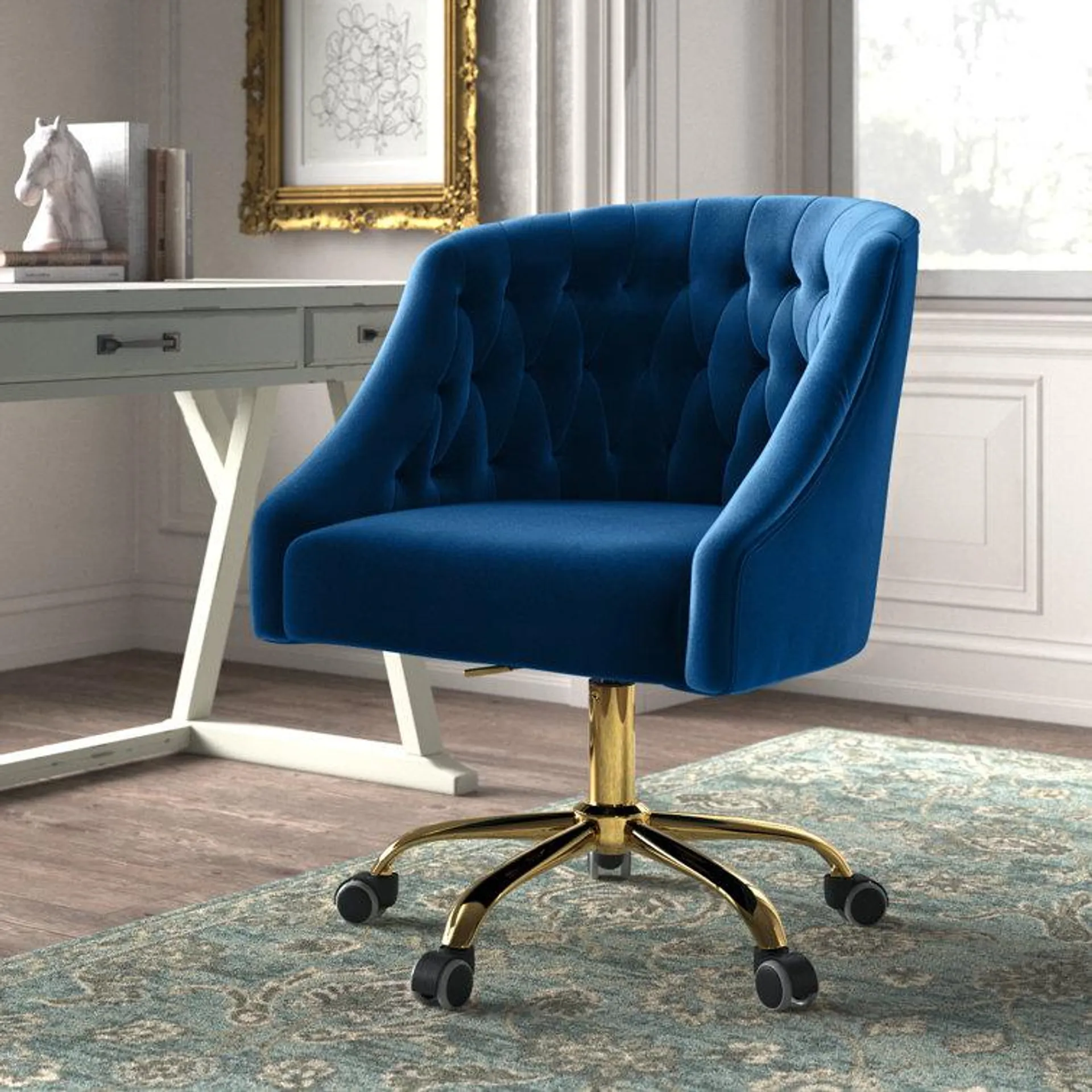 Louise Velvet Hand-Curated Task Chair